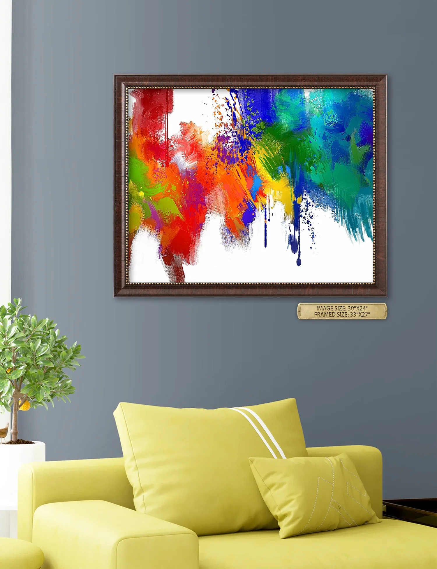 Colorful paint Abstract Wall Art.