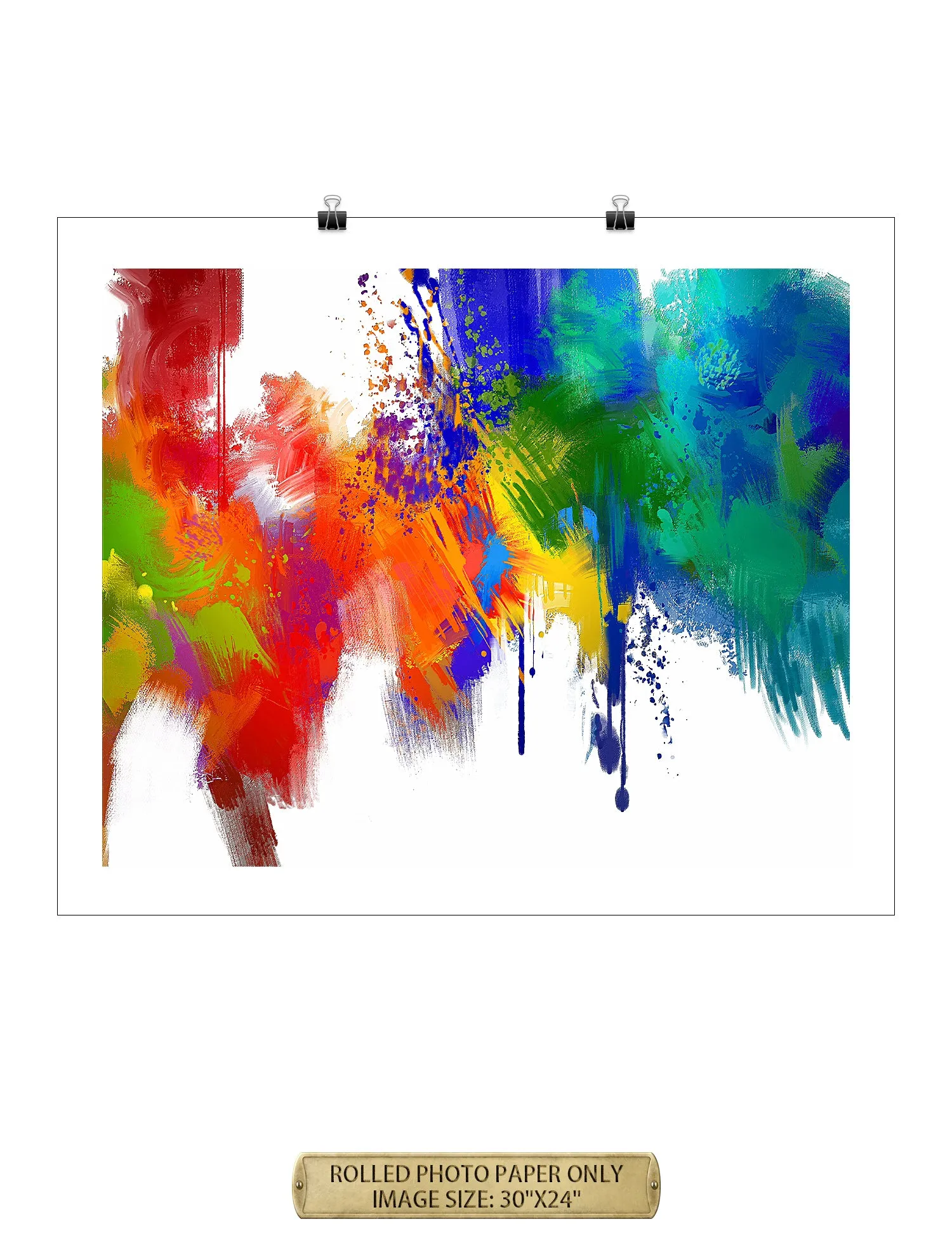 Colorful paint Abstract Wall Art.