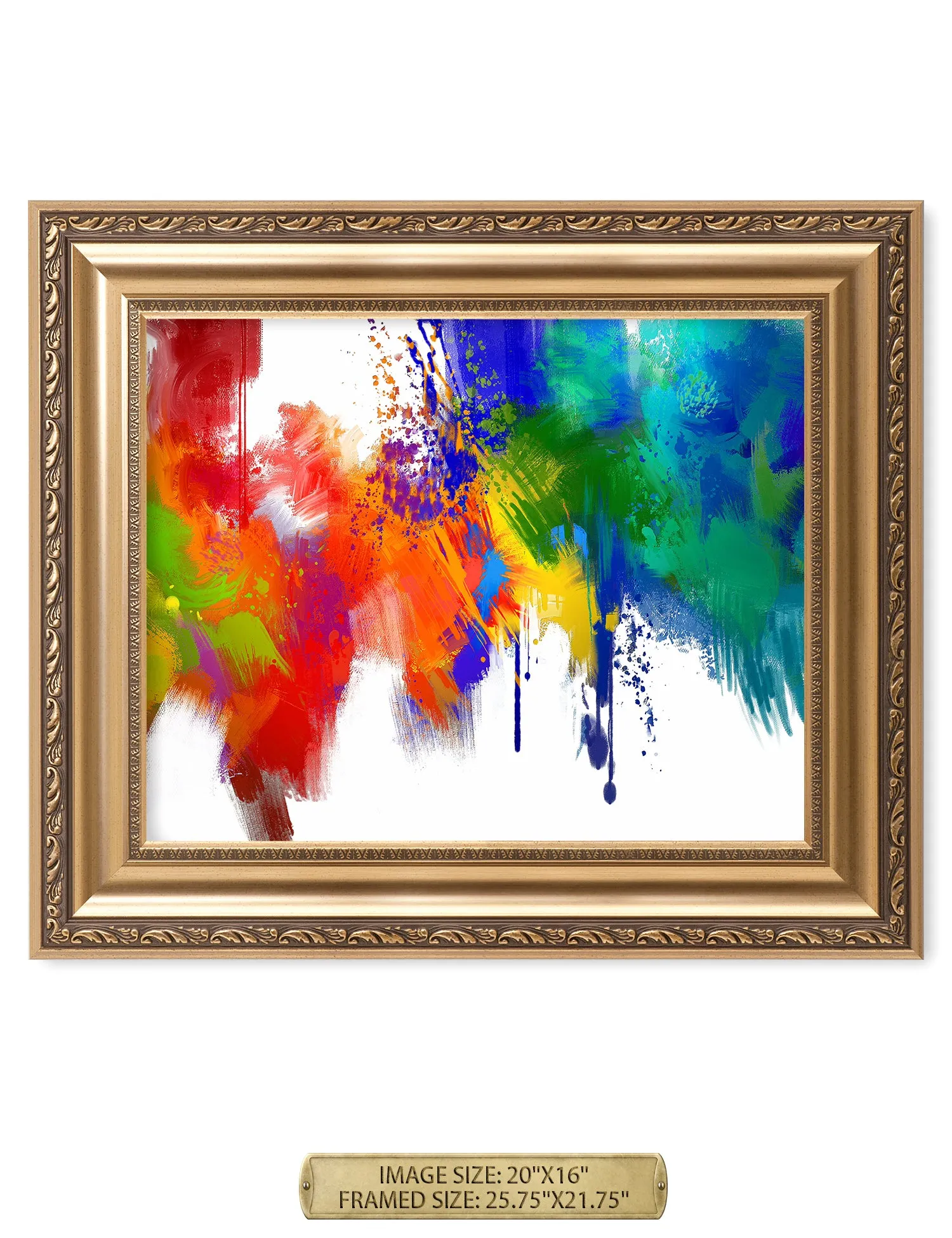 Colorful paint Abstract Wall Art.