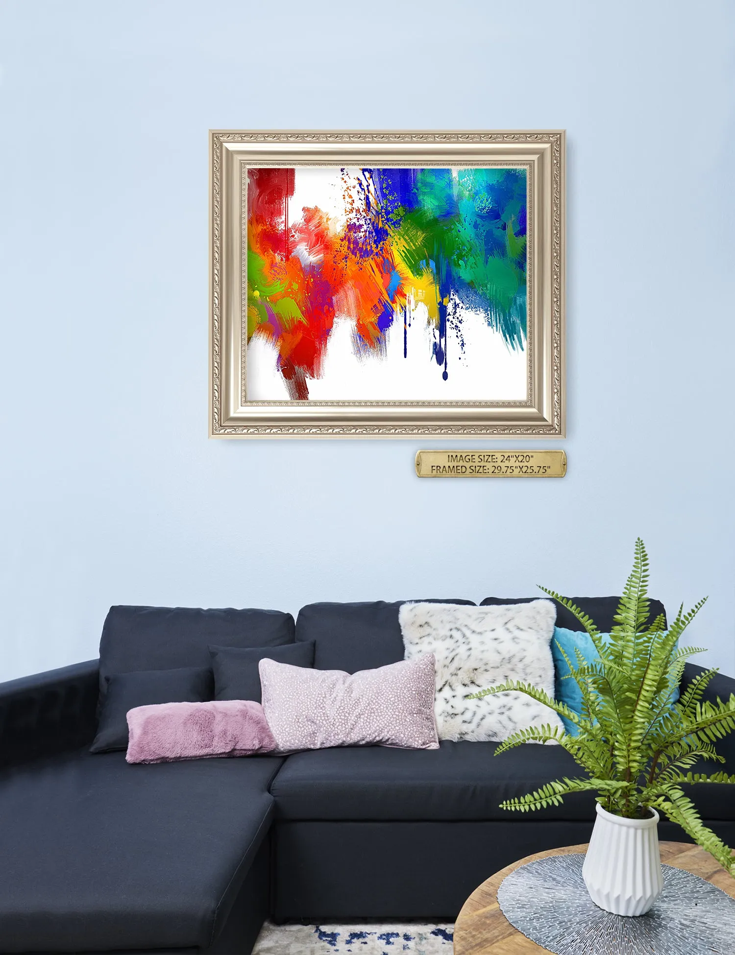 Colorful paint Abstract Wall Art.