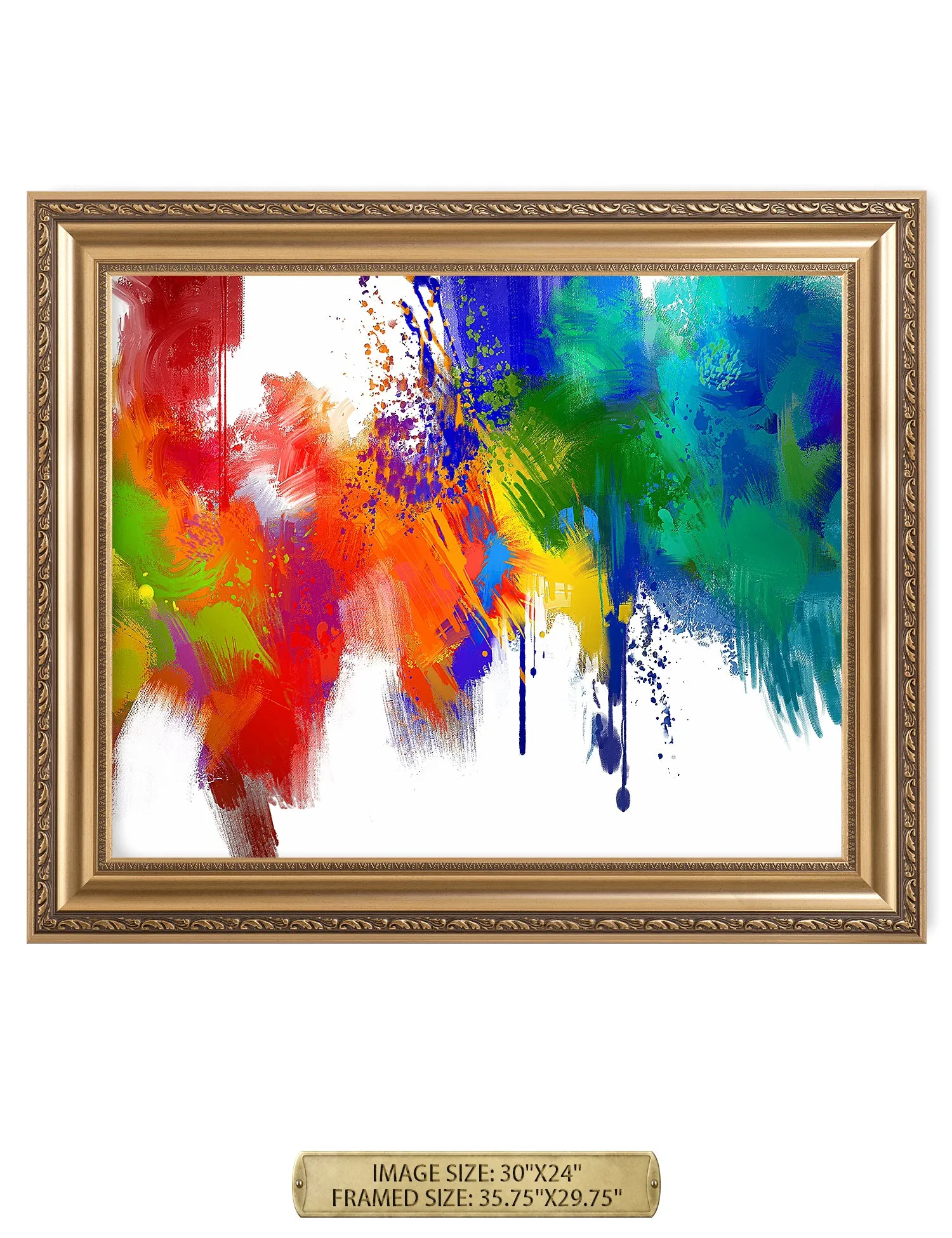 Colorful paint Abstract Wall Art.