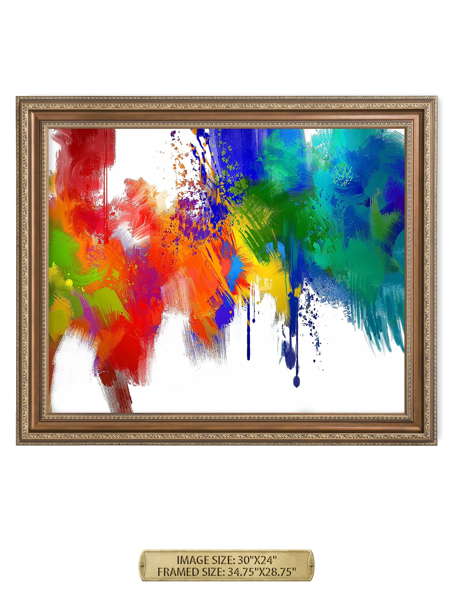 Colorful paint Abstract Wall Art.