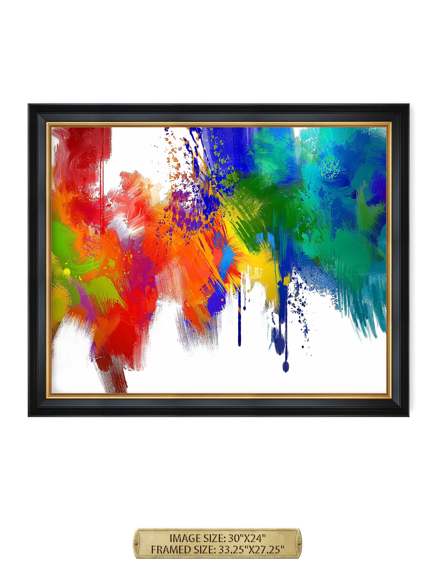 Colorful paint Abstract Wall Art.