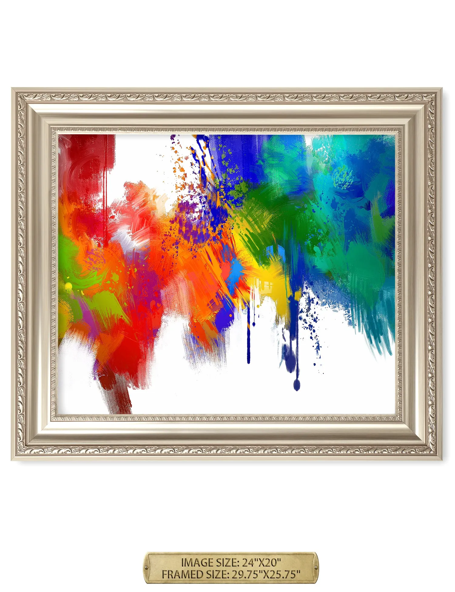 Colorful paint Abstract Wall Art.