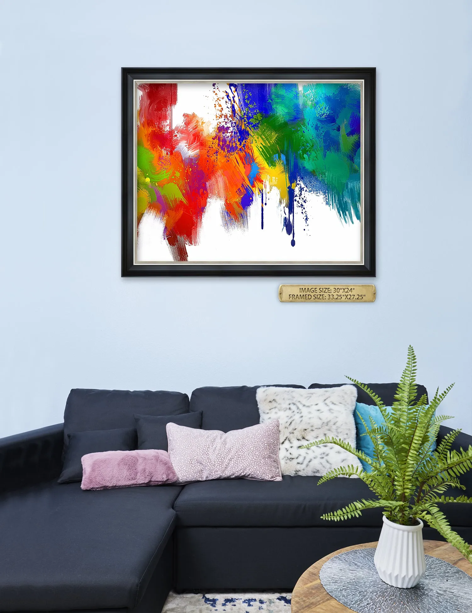 Colorful paint Abstract Wall Art.