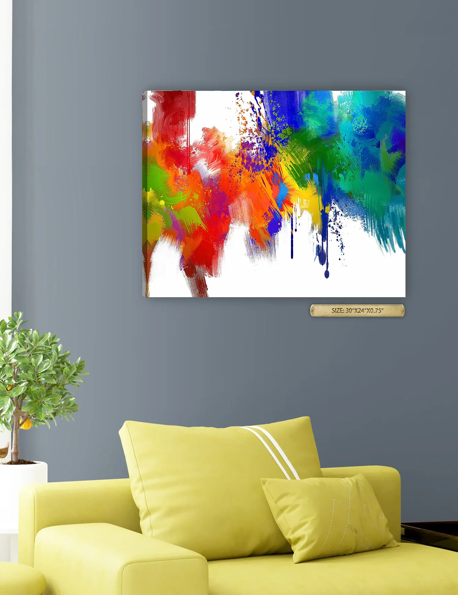 Colorful paint Abstract Wall Art.