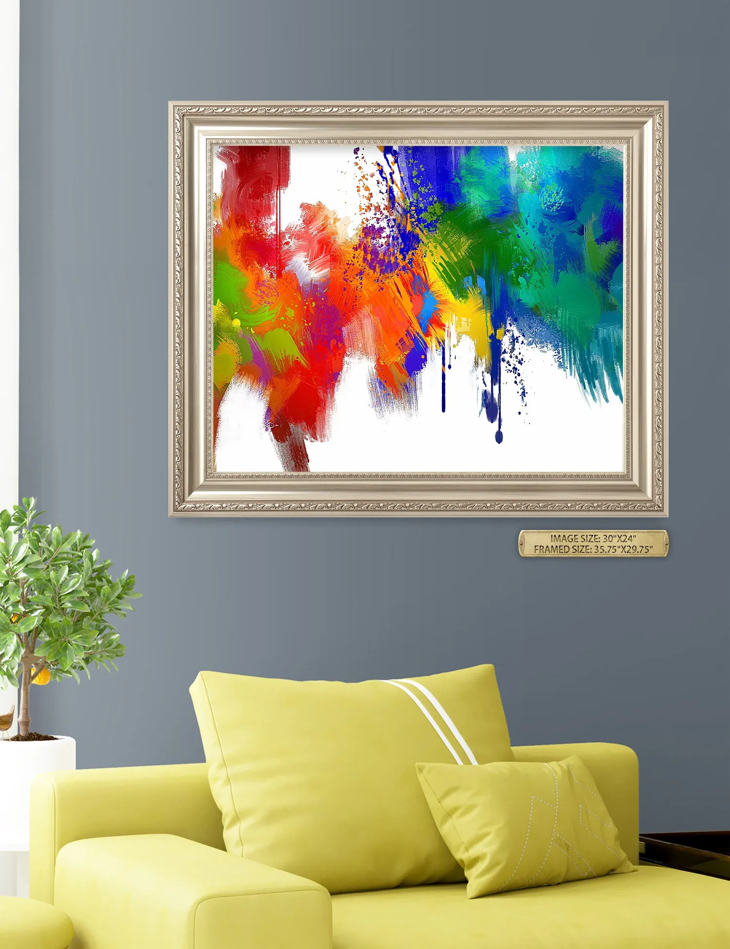 Colorful paint Abstract Wall Art.