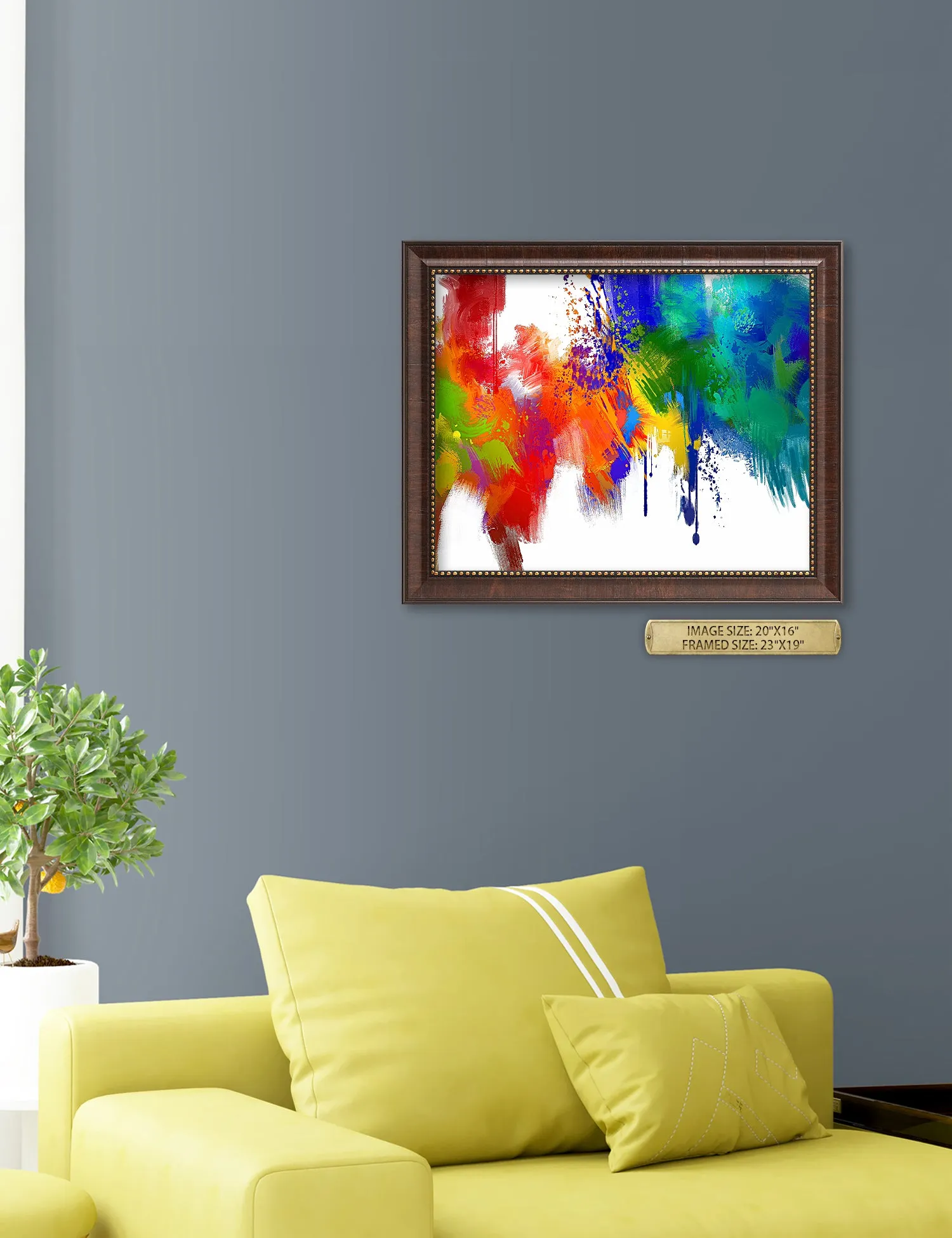 Colorful paint Abstract Wall Art.