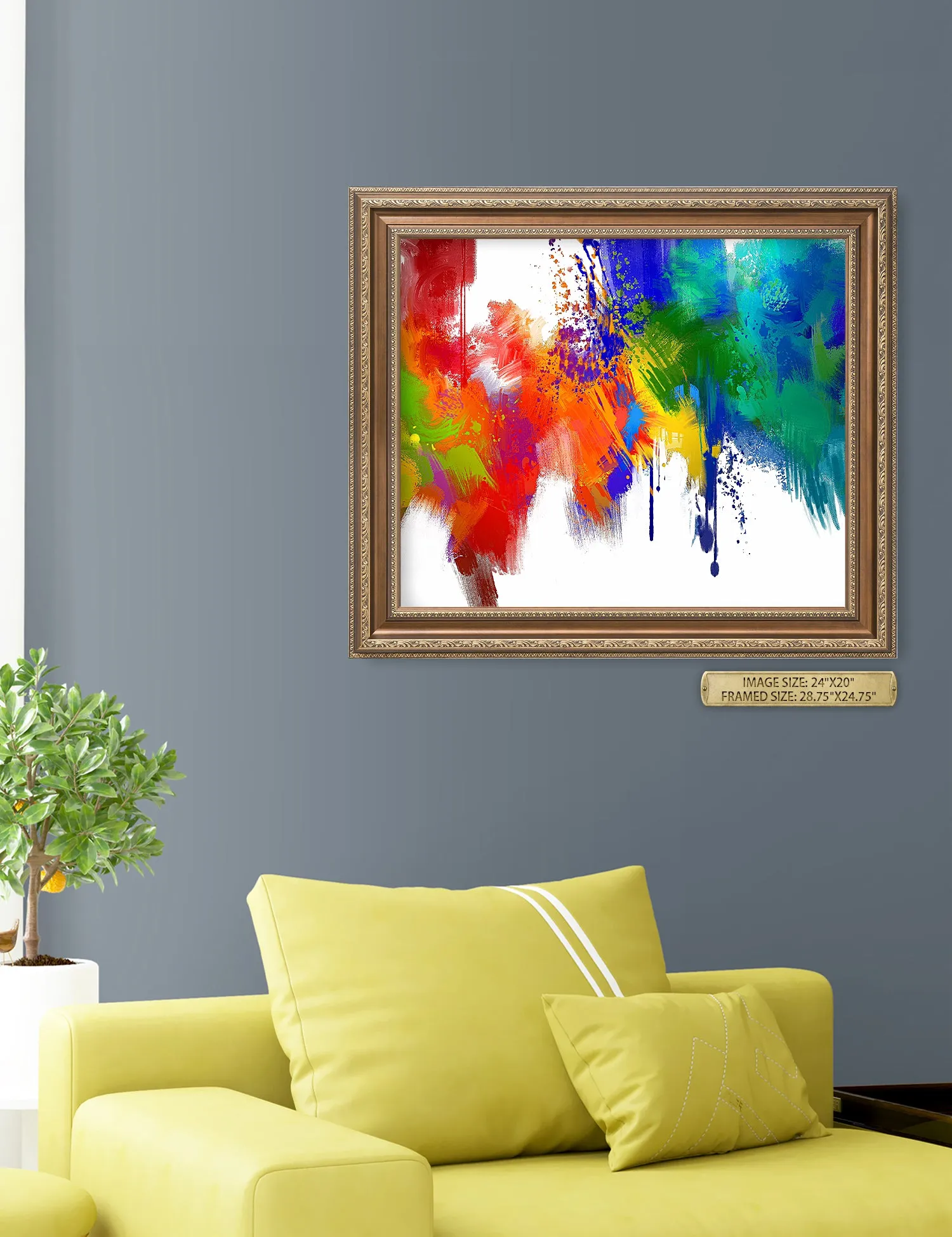 Colorful paint Abstract Wall Art.