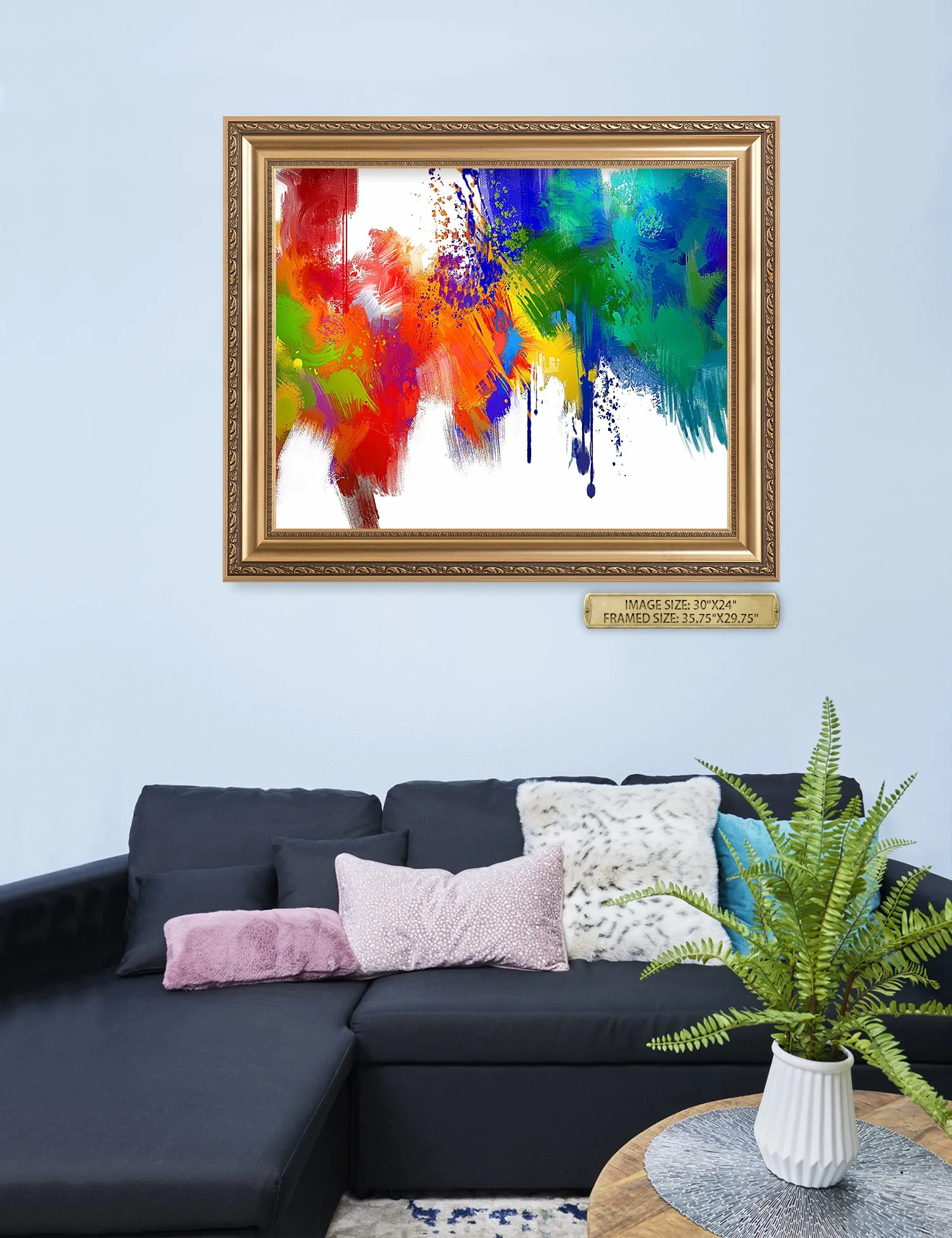 Colorful paint Abstract Wall Art.