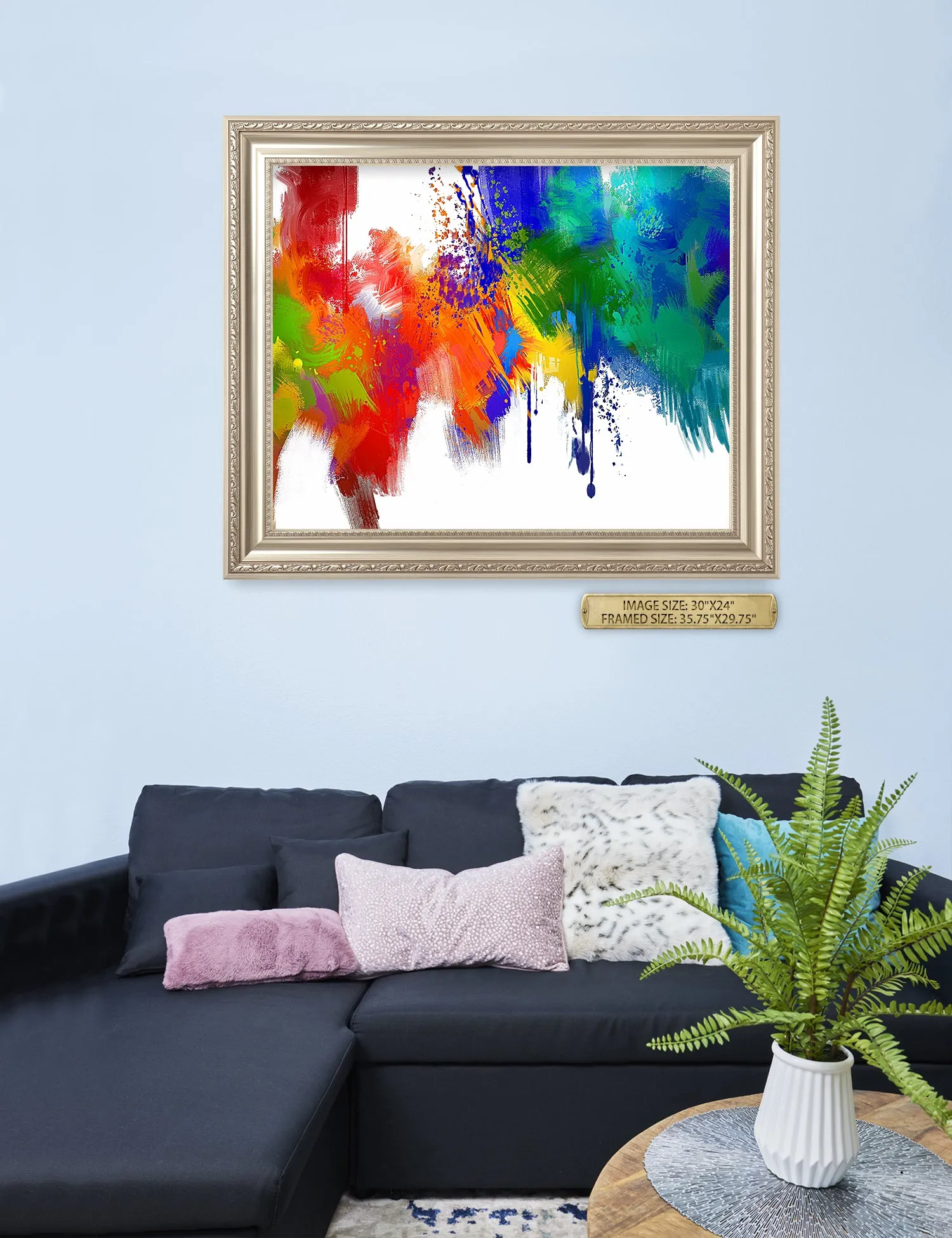 Colorful paint Abstract Wall Art.