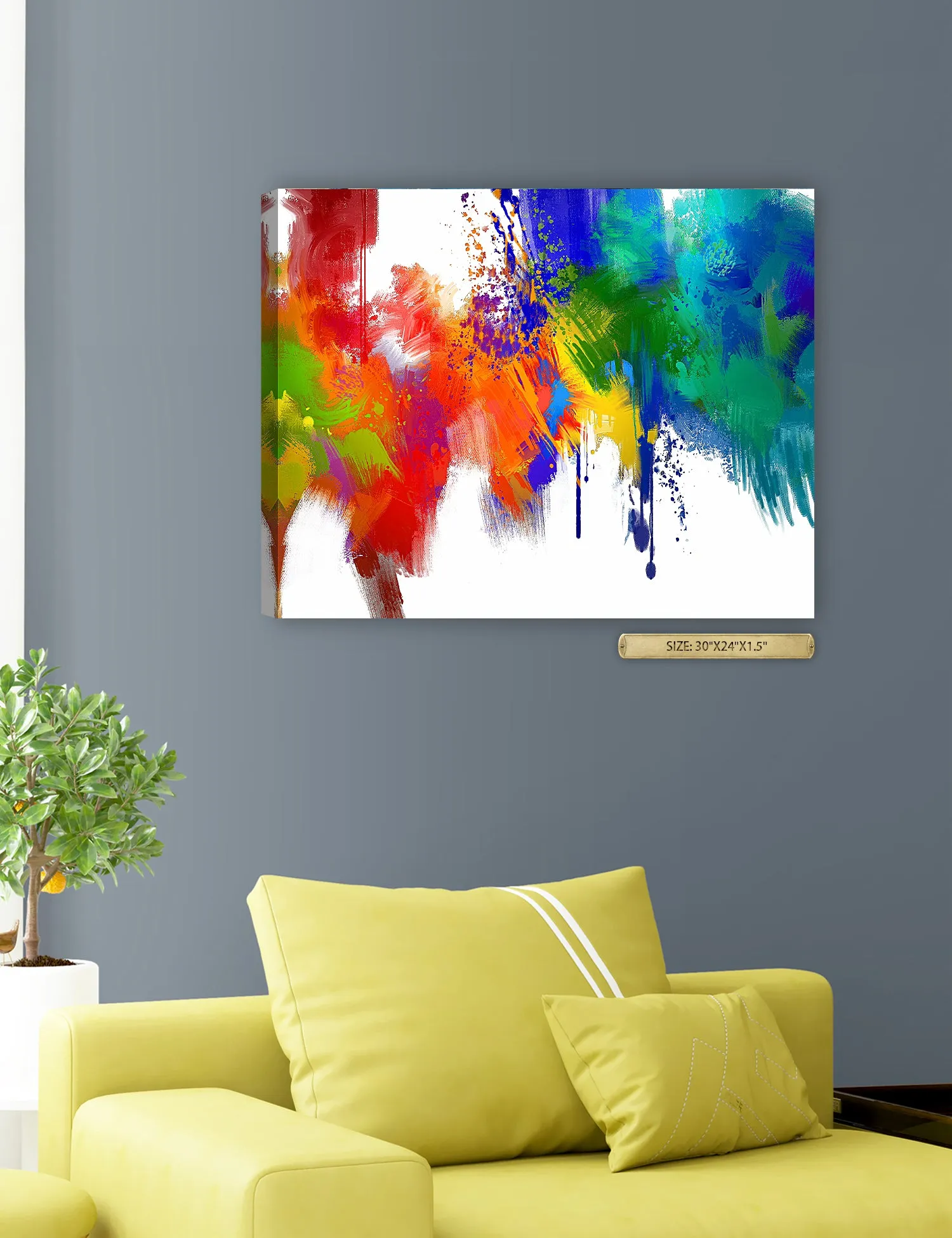 Colorful paint Abstract Wall Art.