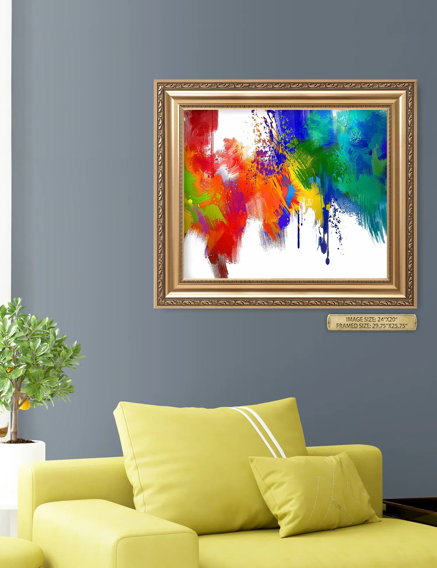 Colorful paint Abstract Wall Art.