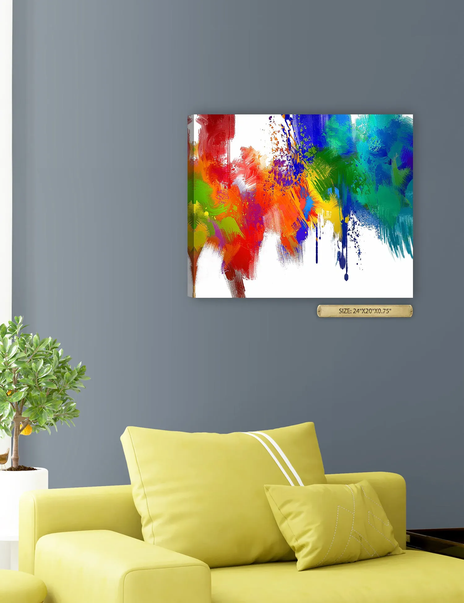 Colorful paint Abstract Wall Art.