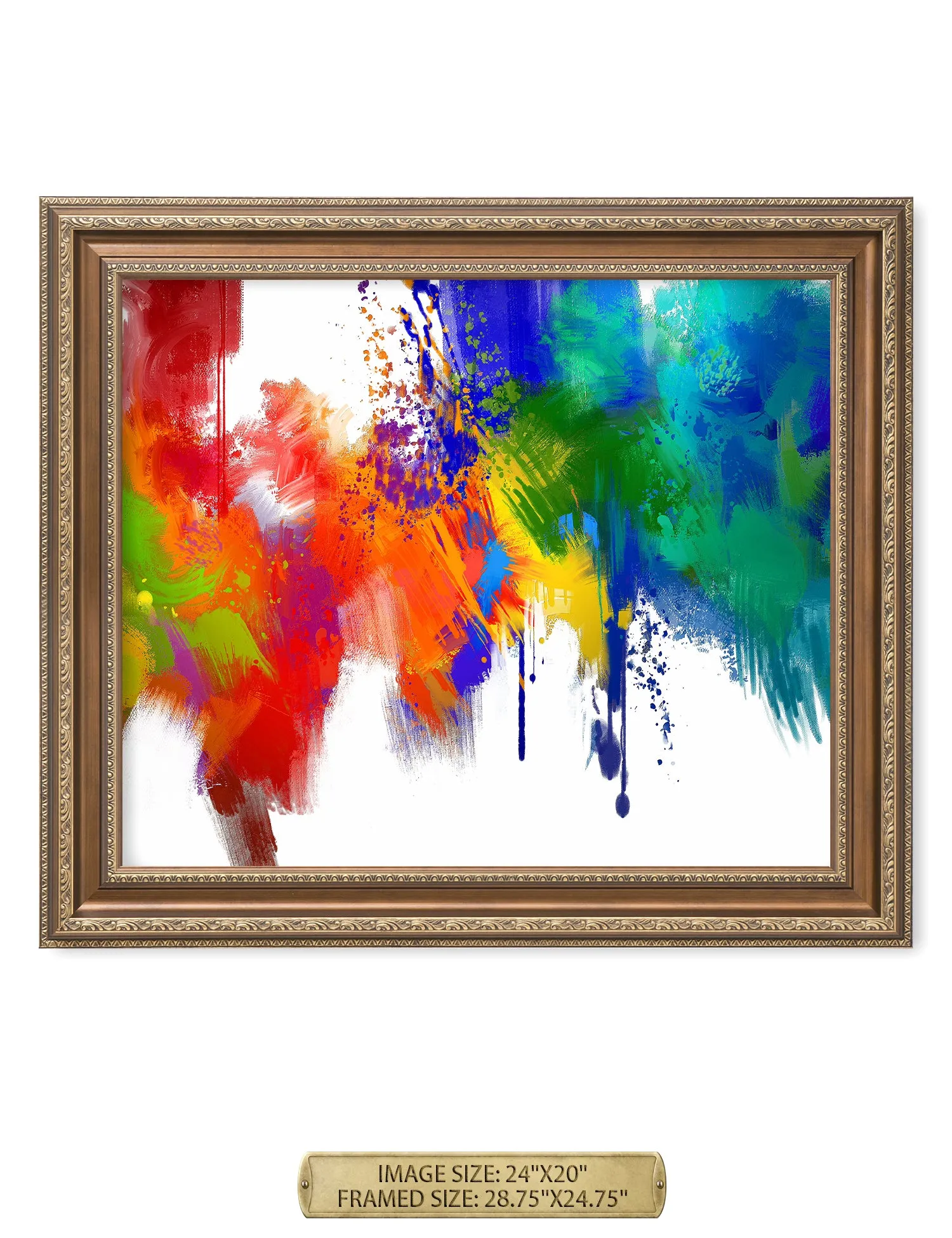 Colorful paint Abstract Wall Art.