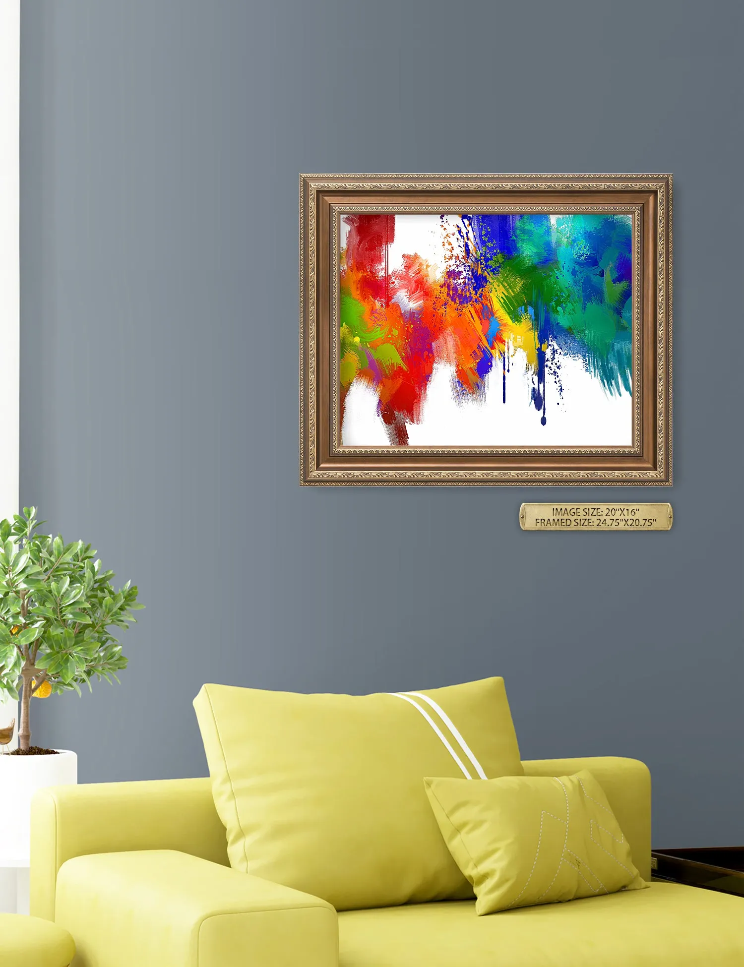 Colorful paint Abstract Wall Art.