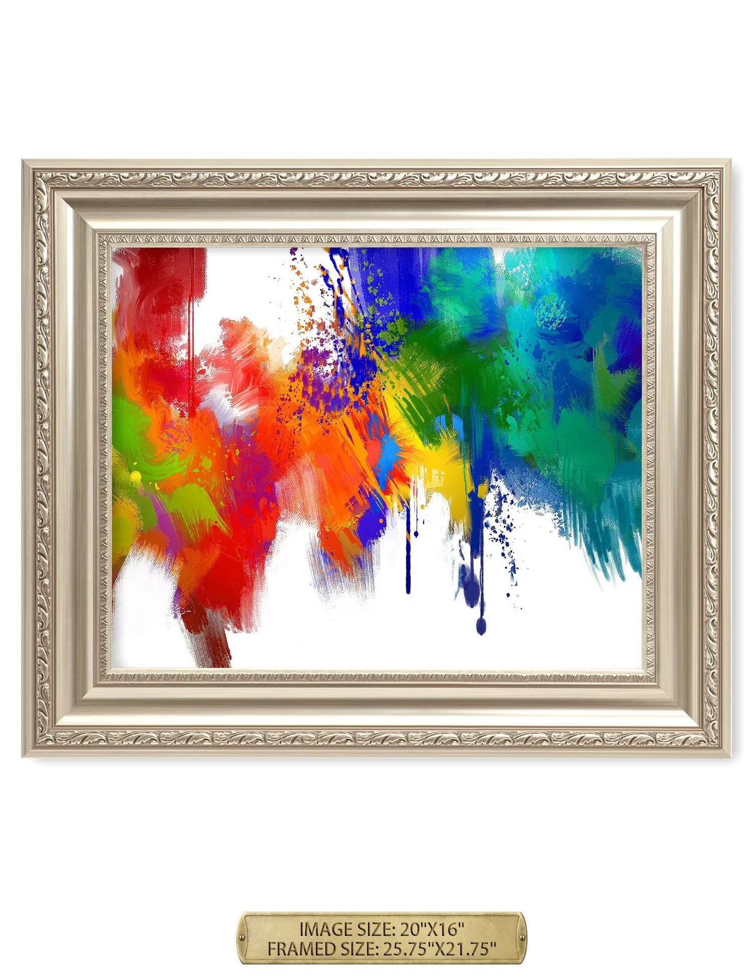 Colorful paint Abstract Wall Art.