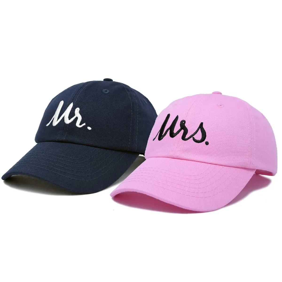 Dalix Mr. and Mrs. Baseball Cap Bride Groom Matching Hats Couples Set