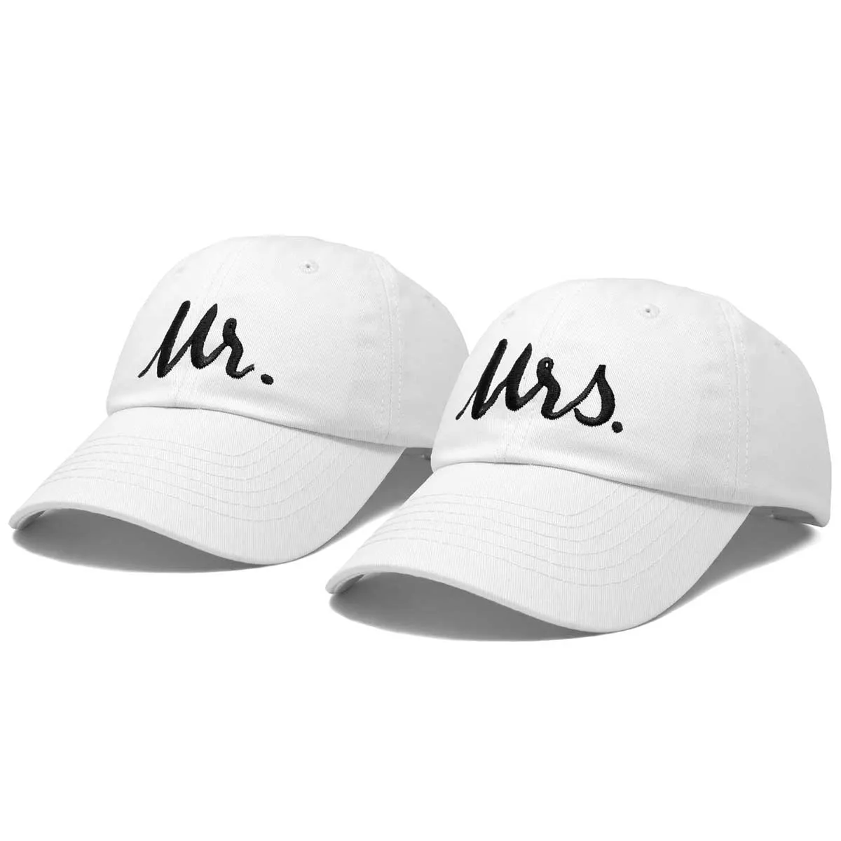 Dalix Mr. and Mrs. Baseball Cap Bride Groom Matching Hats Couples Set