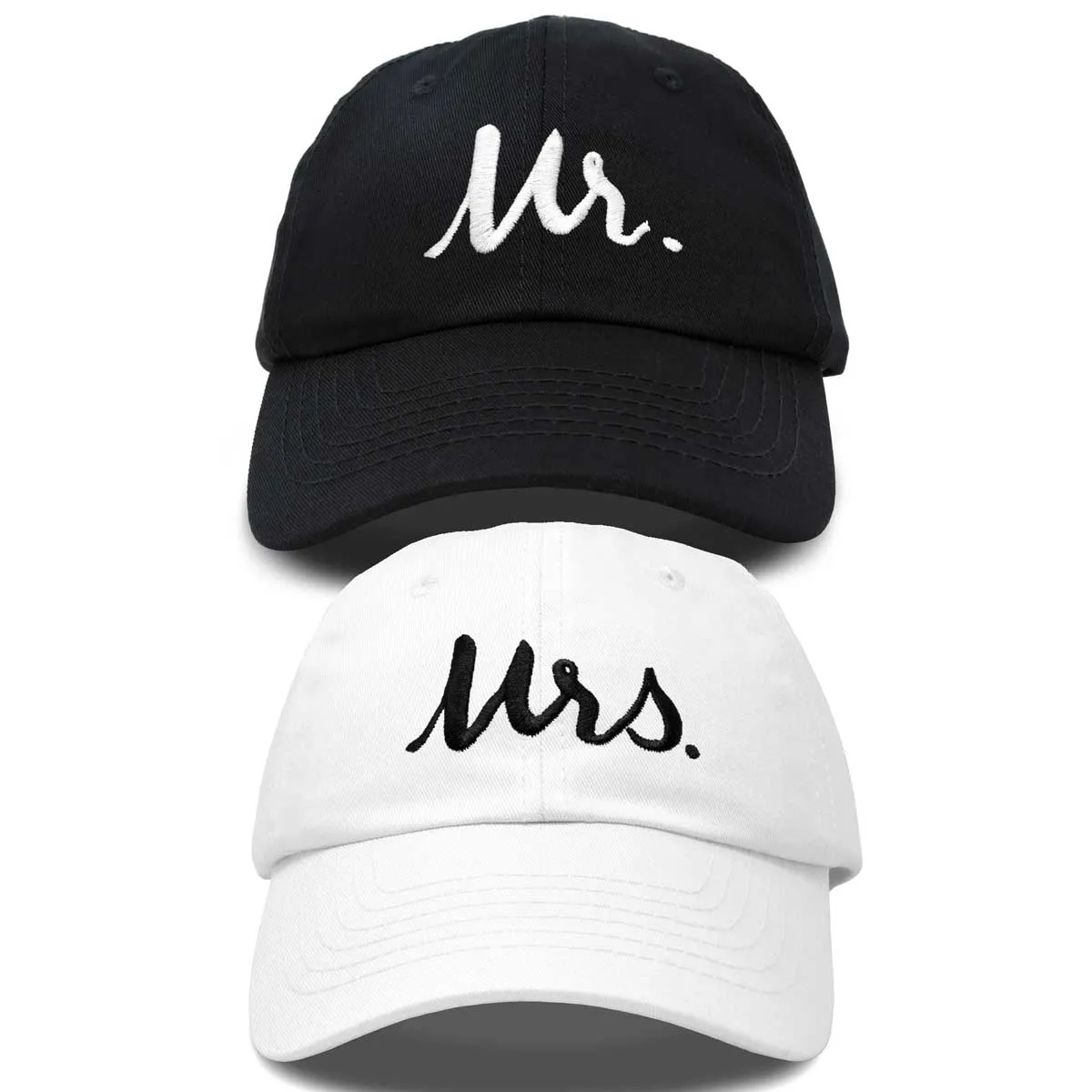 Dalix Mr. and Mrs. Baseball Cap Bride Groom Matching Hats Couples Set