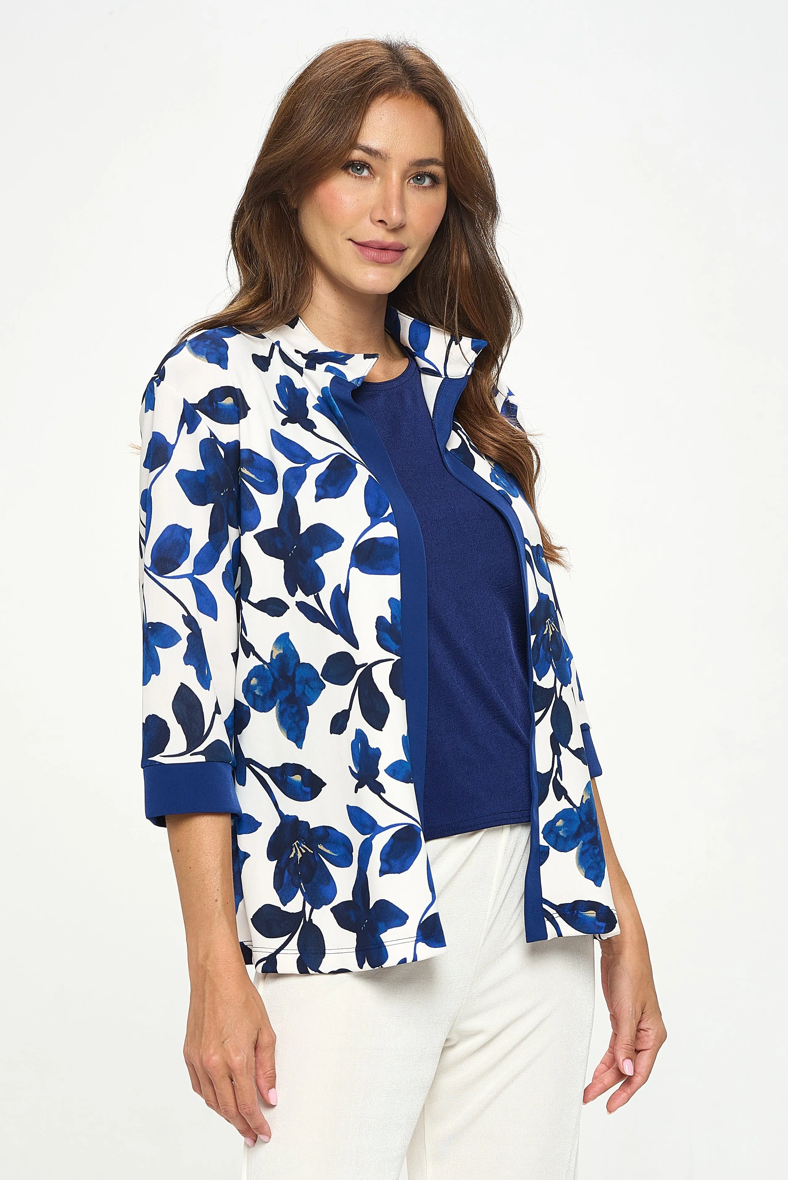 Damboru Print Contrast Jacket-4092DB-QRP1-C-W428