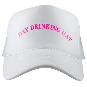 Day DRINKING hats Drinking Buddies Light pink or white Foam trucker cap Pool day Girls weekend Beach vacation Cruise