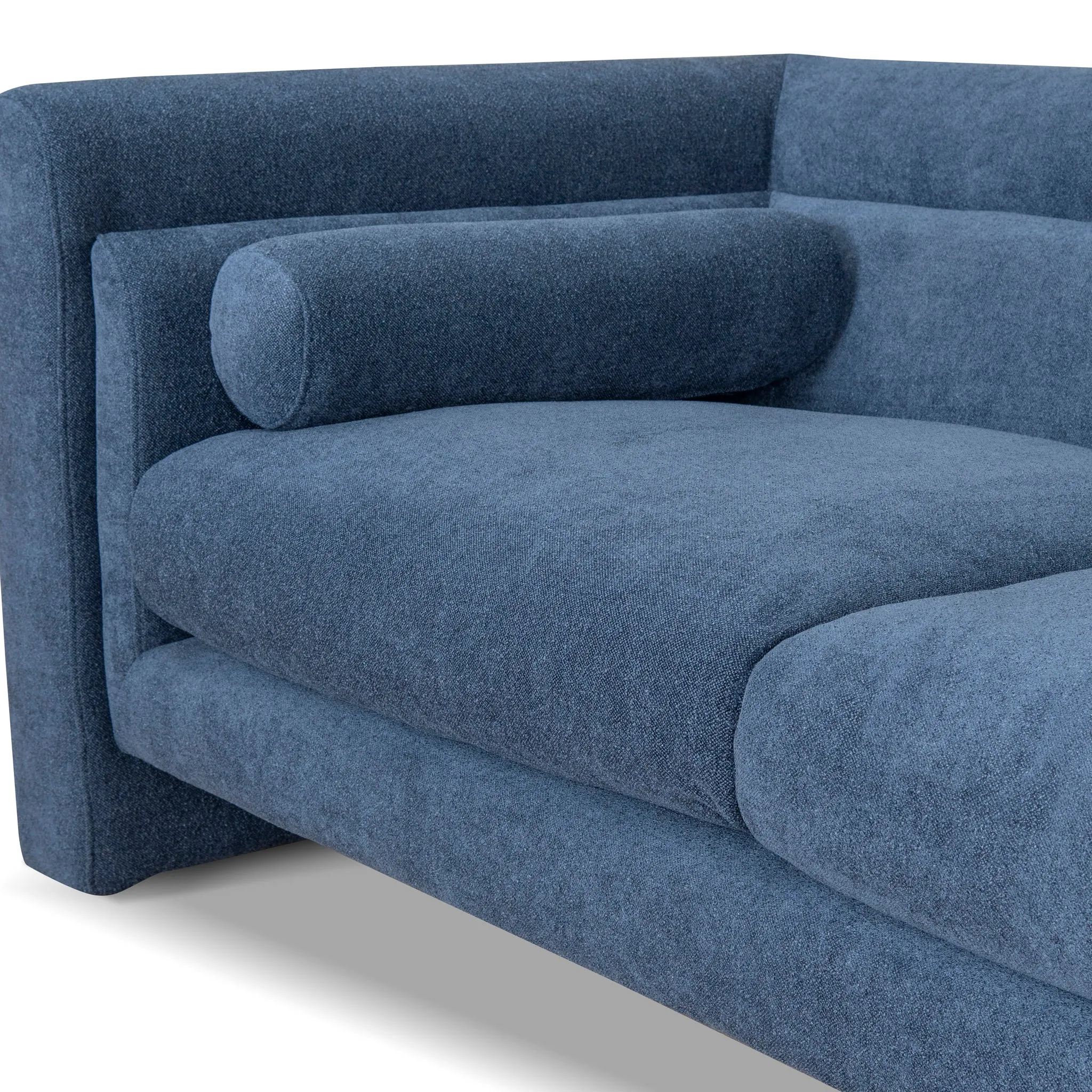 Dilipa 2 Seater Fabric Sofa - Navy Blue