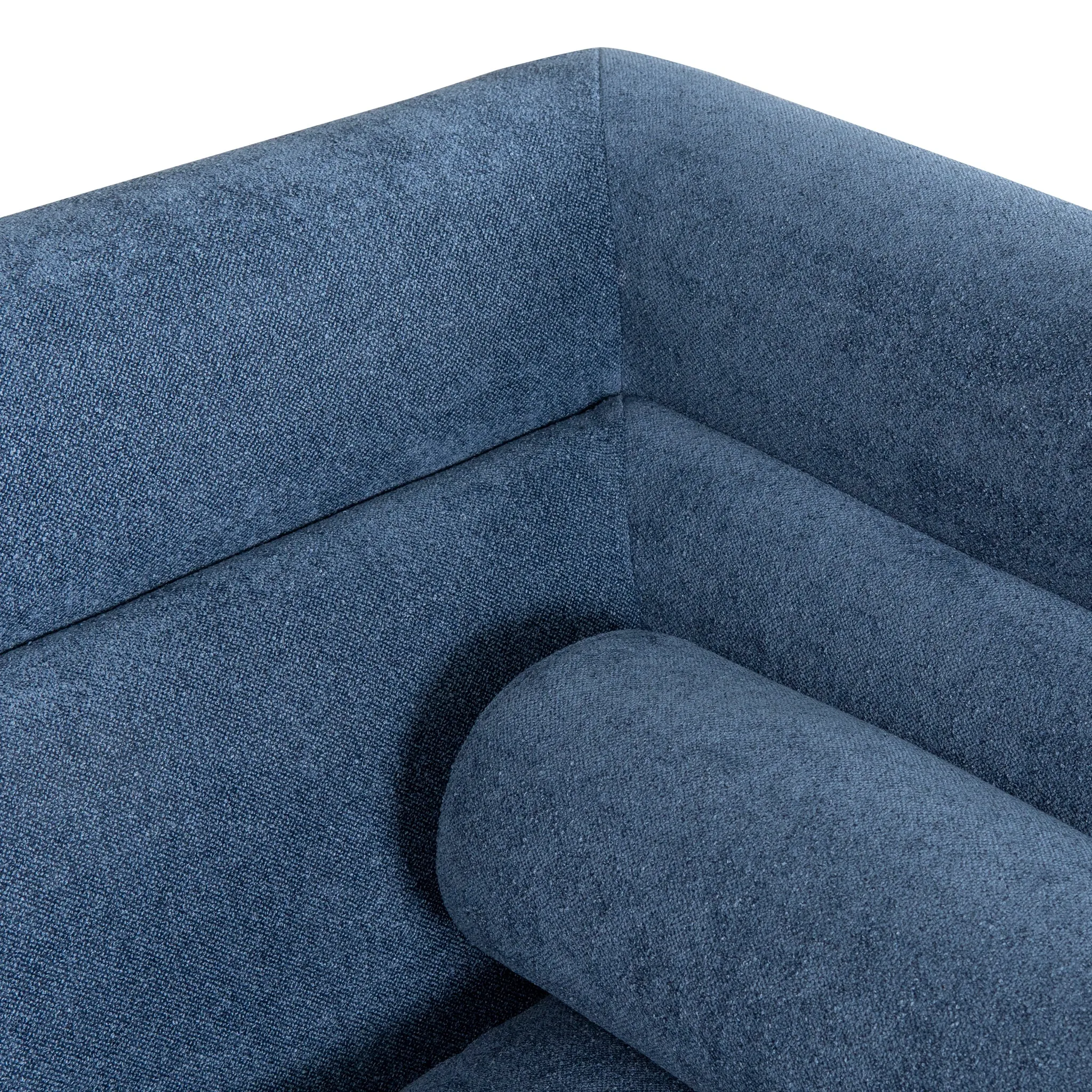 Dilipa 2 Seater Fabric Sofa - Navy Blue