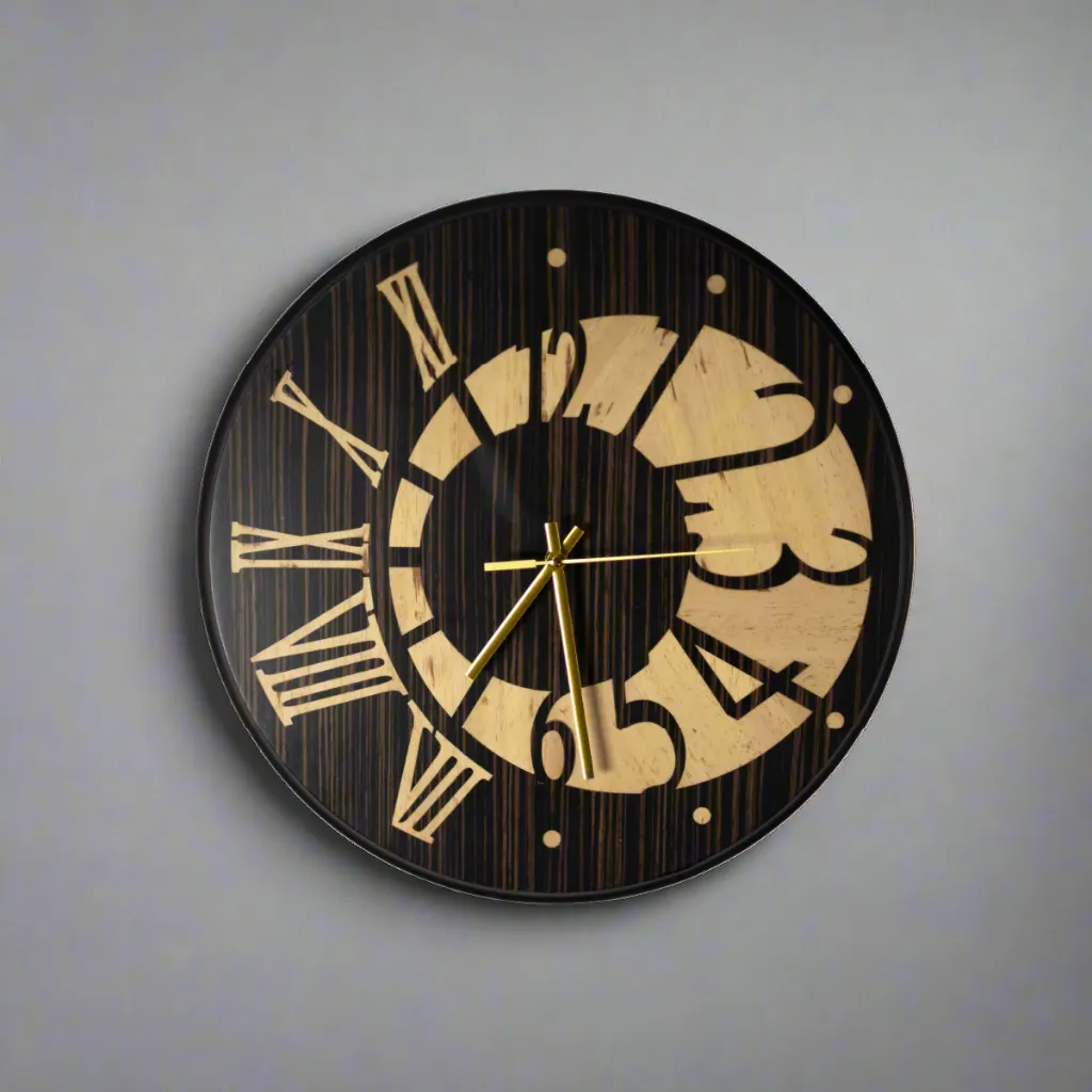 Eclipse- Wooden Wall Clock