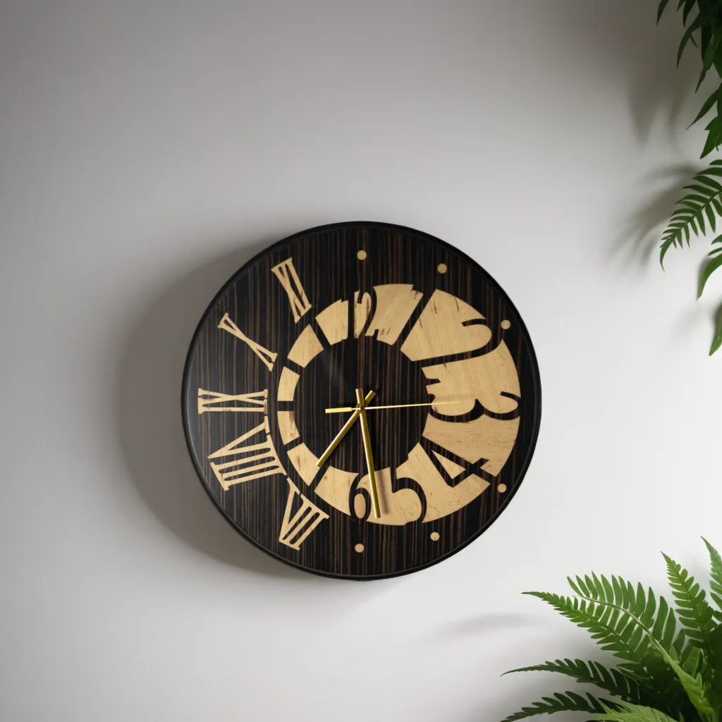 Eclipse- Wooden Wall Clock