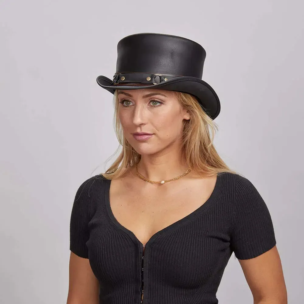 El Dorado SR2 | Womens Leather Top Hat with SR2 Hat Band