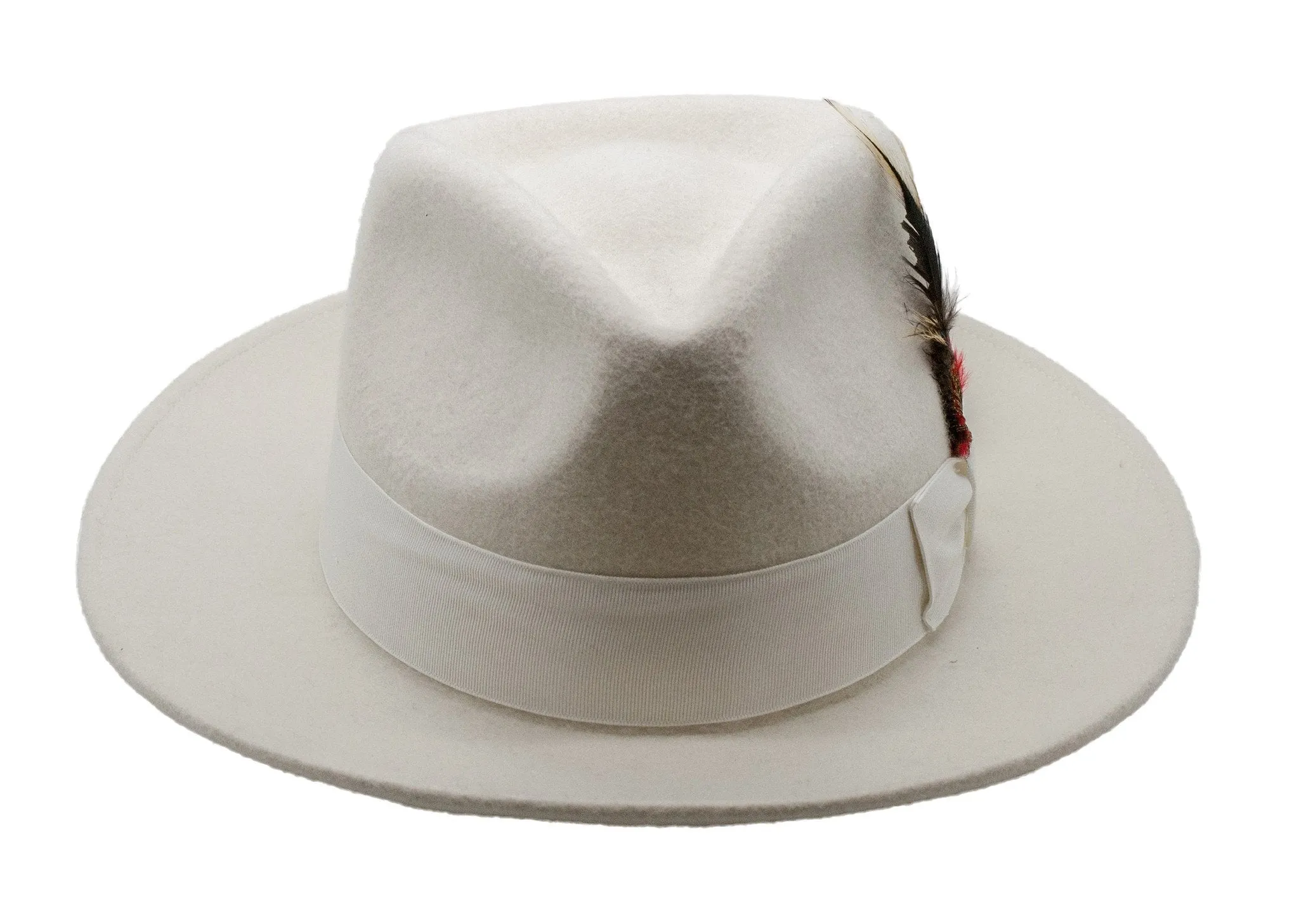 Ferrecci Off White Premium Wool Fedora Hat