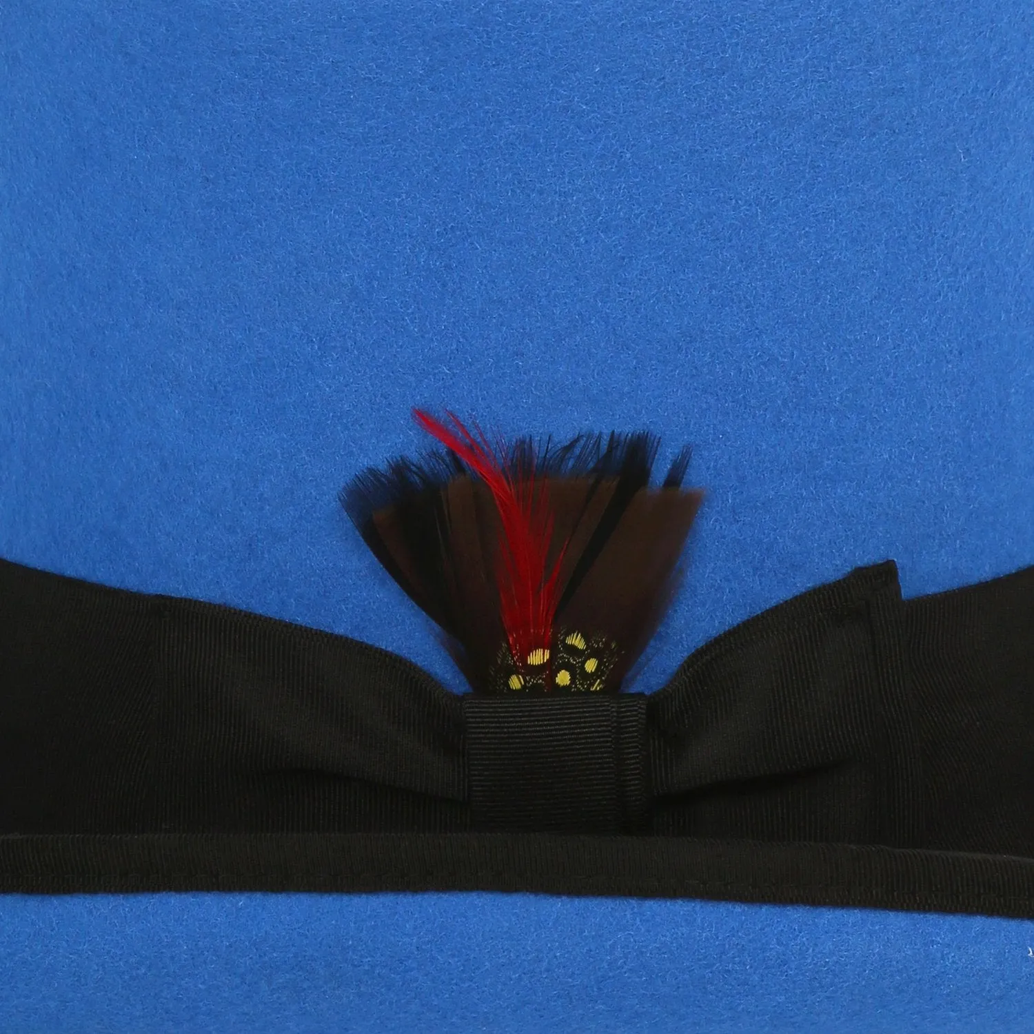 Ferrecci Royal Blue and Black Wool Felt Top Hat