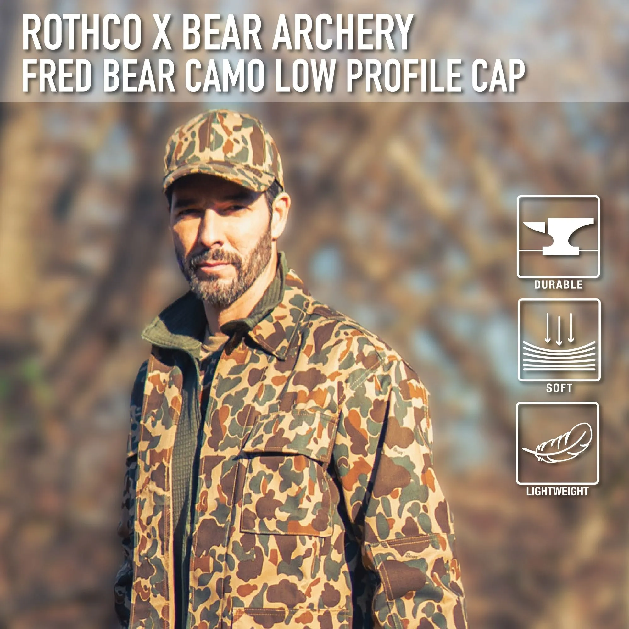 Fred Bear Camo - Military Low Profile Adjustable Baseball Cap