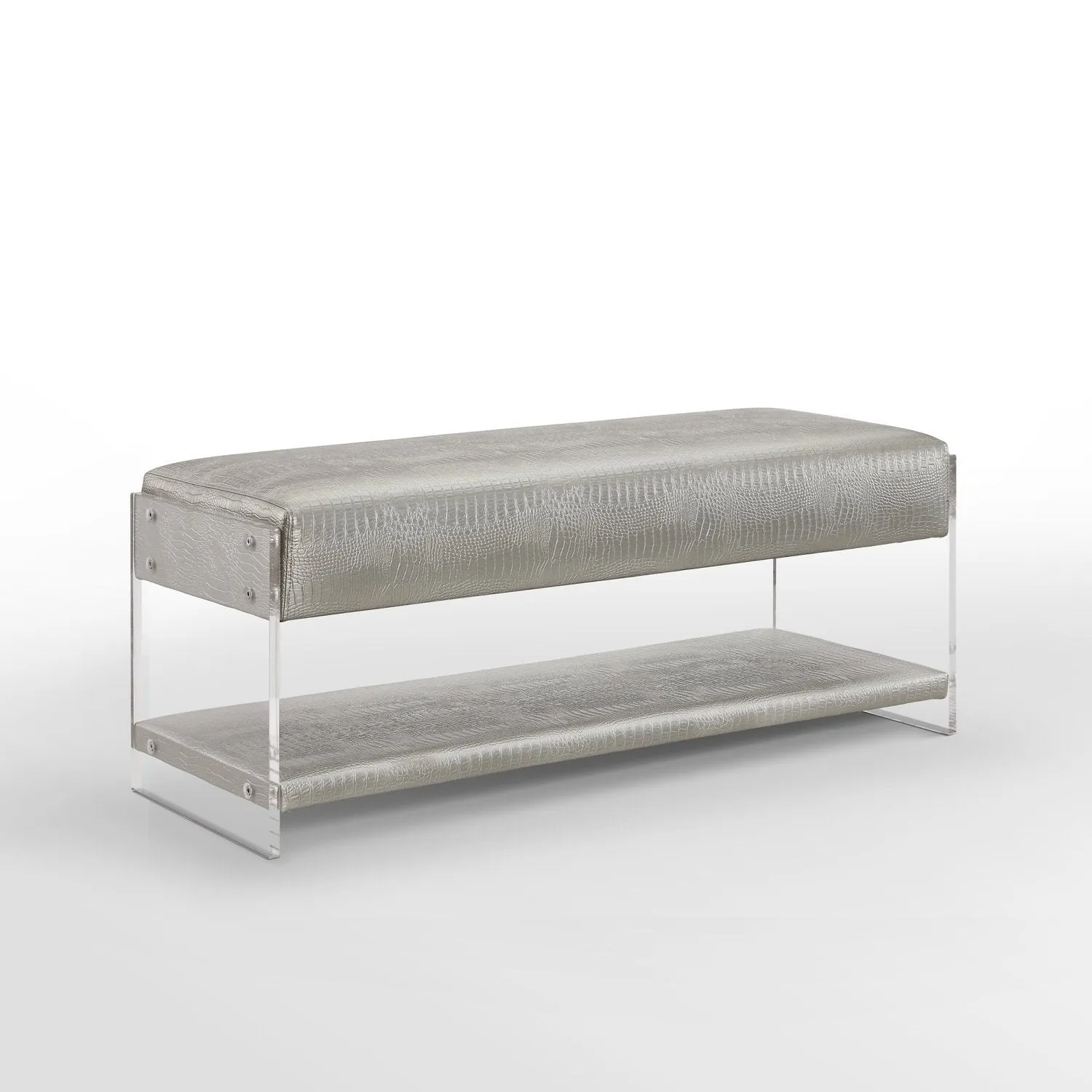 Galileo PU Leather Shelf Bench