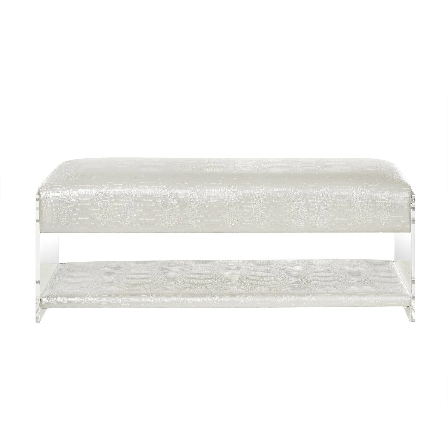 Galileo PU Leather Shelf Bench