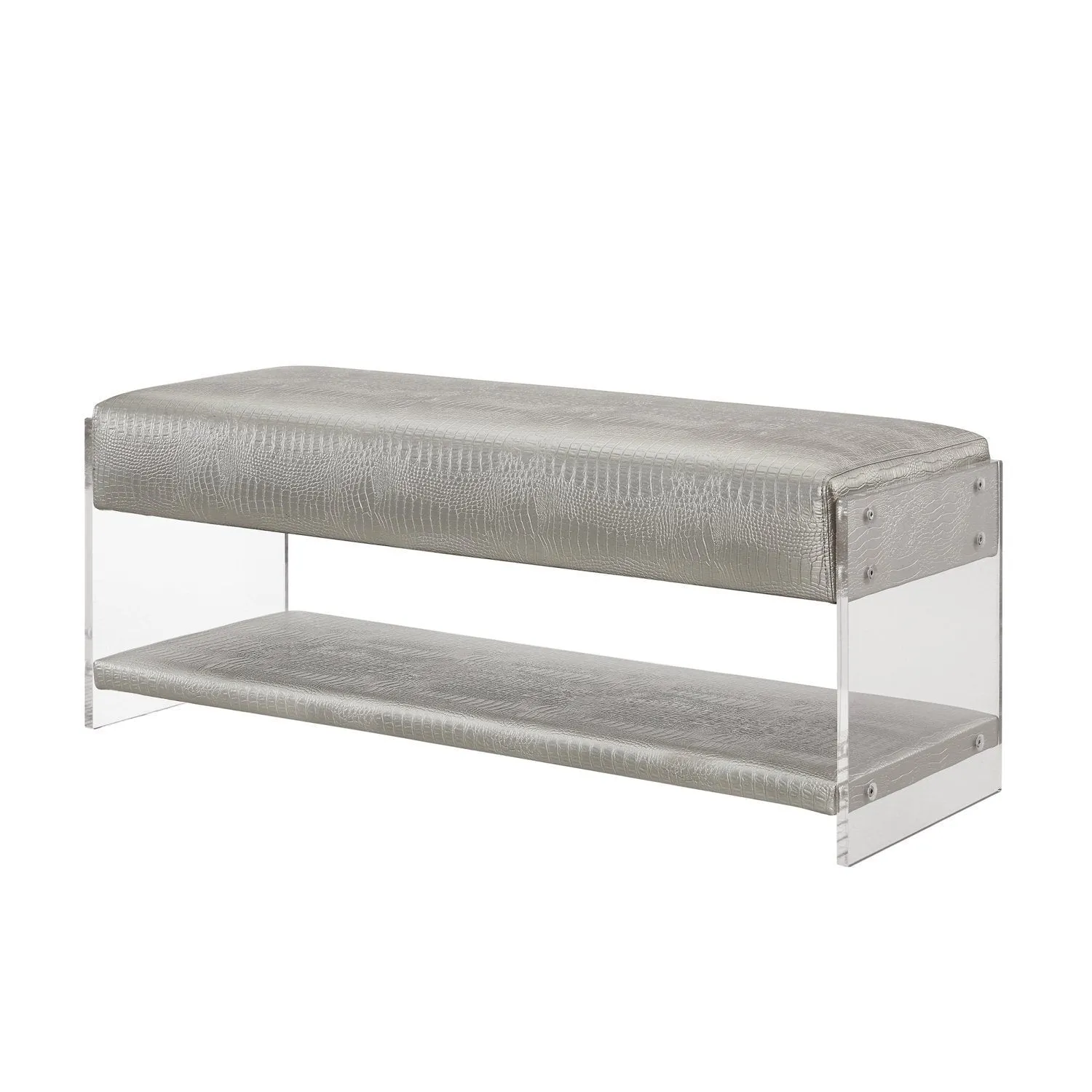 Galileo PU Leather Shelf Bench