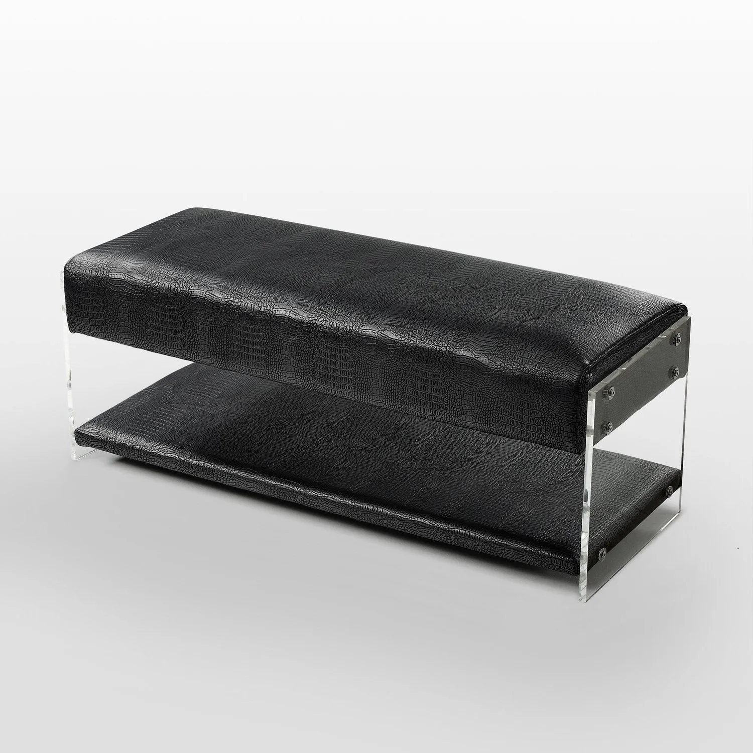 Galileo PU Leather Shelf Bench