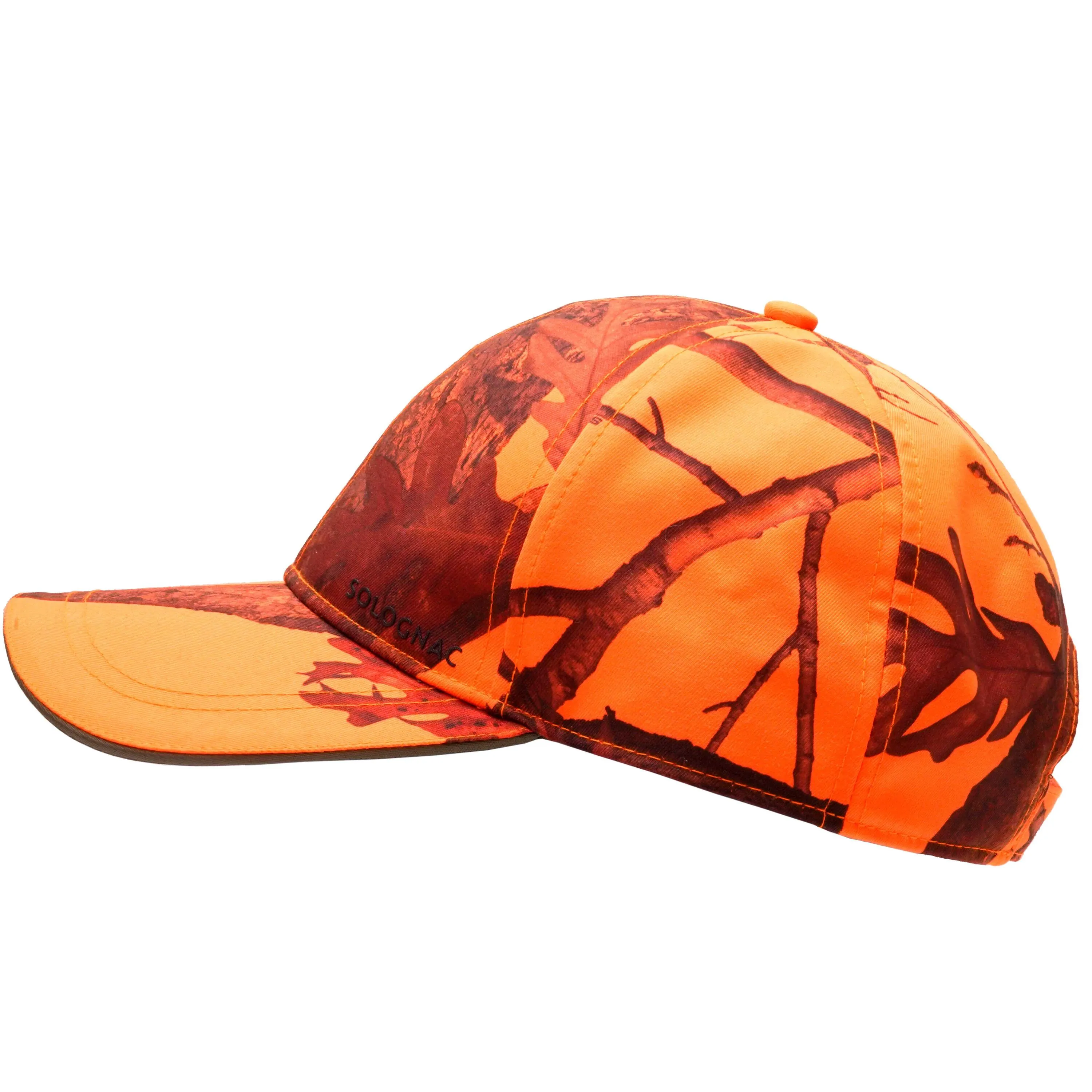 Hunting cap/cap 500 camouflage/orange SOLOGNAC, neon orange psa