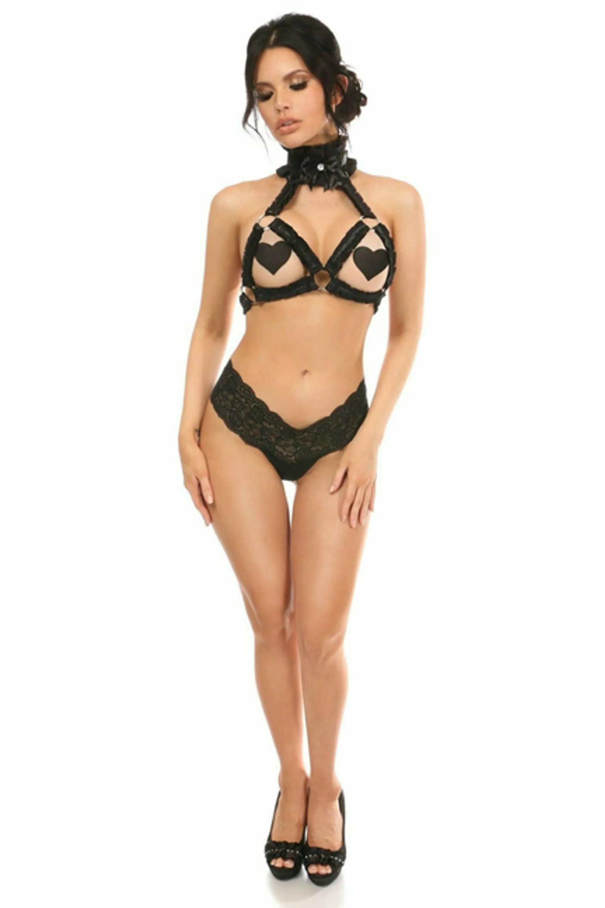 Kitten Collection Lace Triangle Top Harness