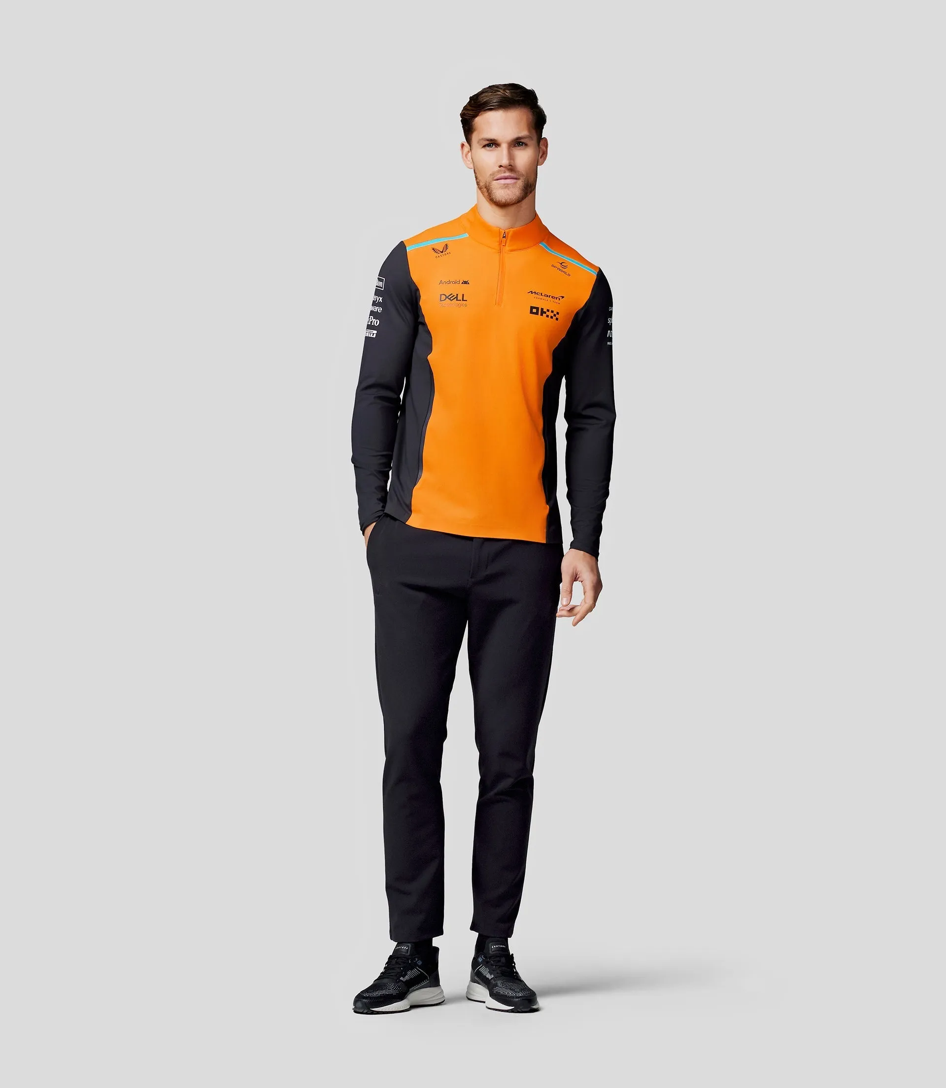 Mens McLaren Official Teamwear Quarter Zip Top Formula 1