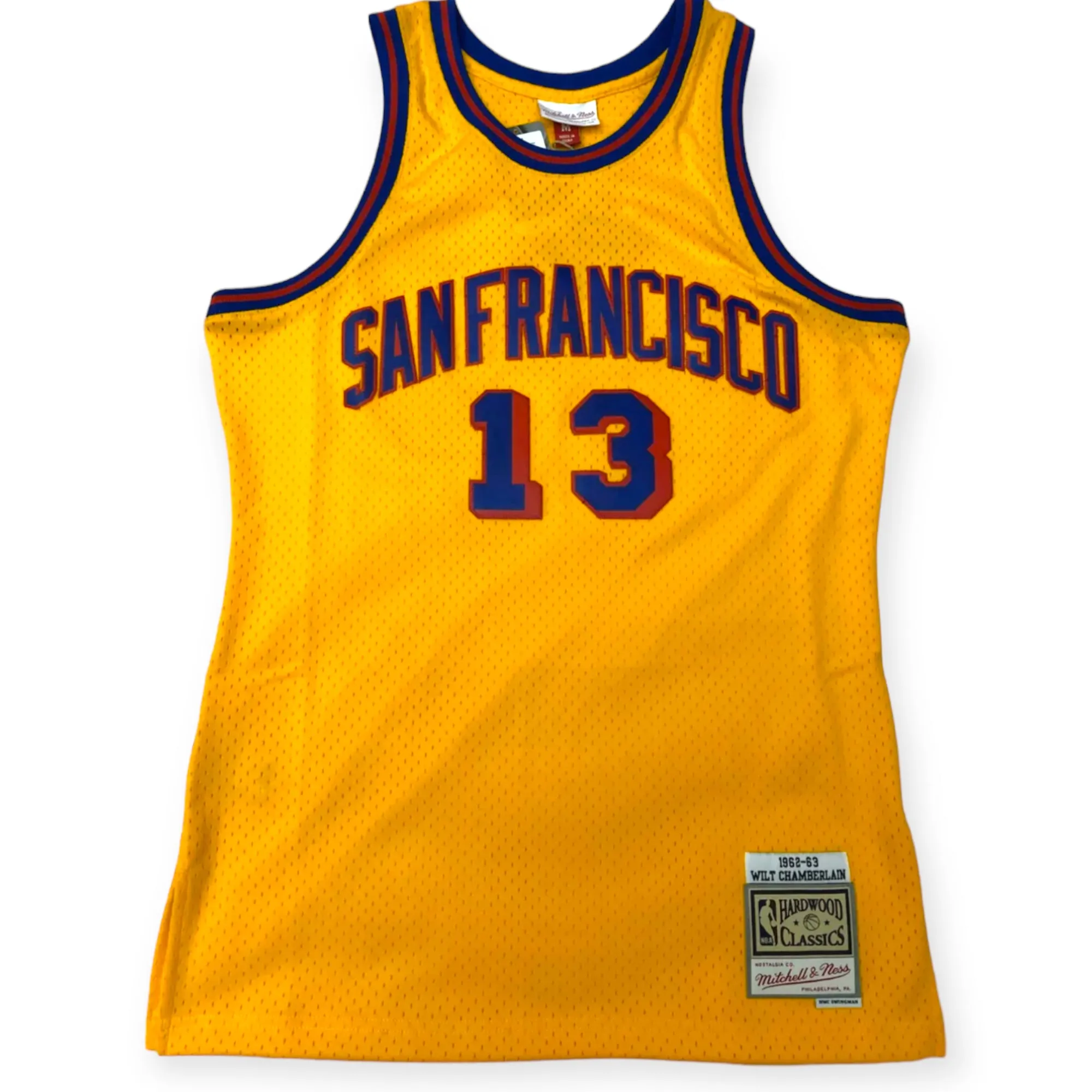 Mitchell&Ness Wilt Chamberlain Golden State Warriors 1962-1963 Hardwood Classic Swingman Jersey