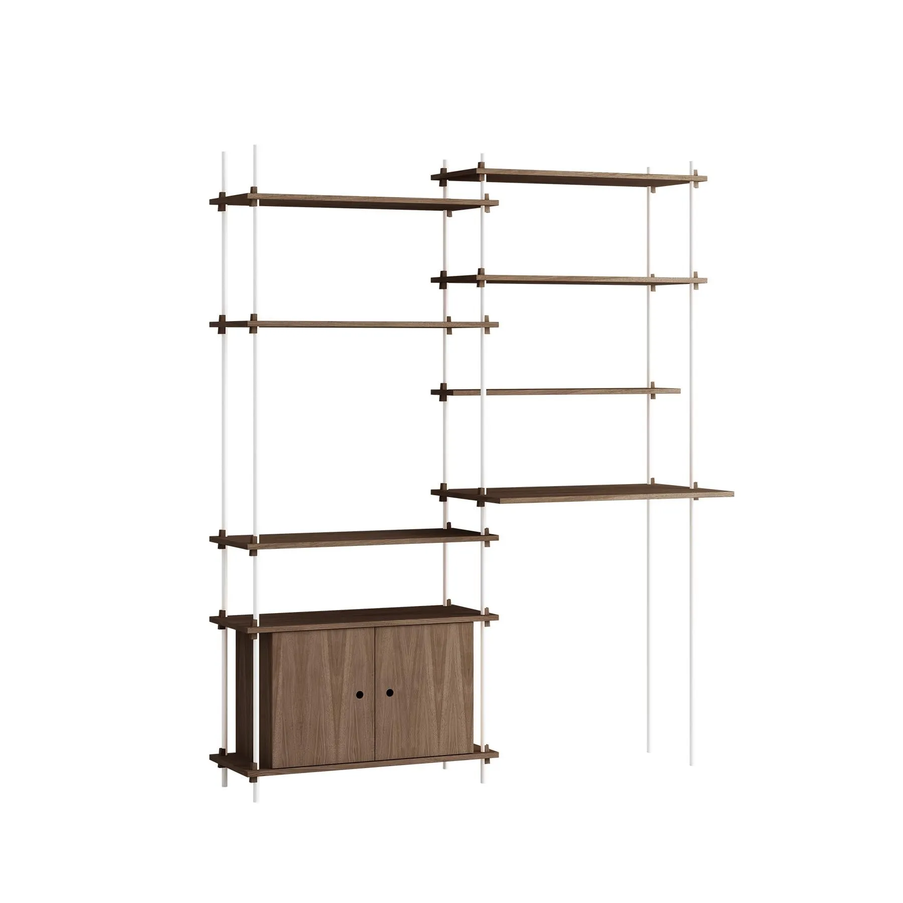 MOEBE double shelving system with cabinet