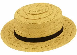 New Adults Straw Boater Hat Fancy Dress Costume Boat Hat