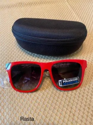 NEW Neff Thunder Sunglasses Rasta w/case MSRP$30