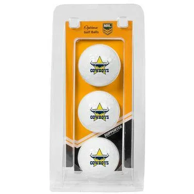 North Queensland Cowboys Optima Golf Ball 3 Pack