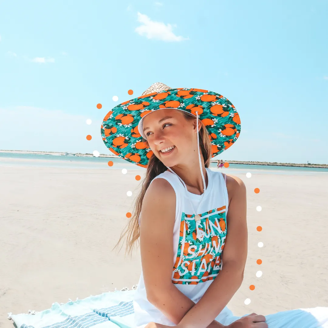 ORANGES STRAW HAT - ADULT FIT