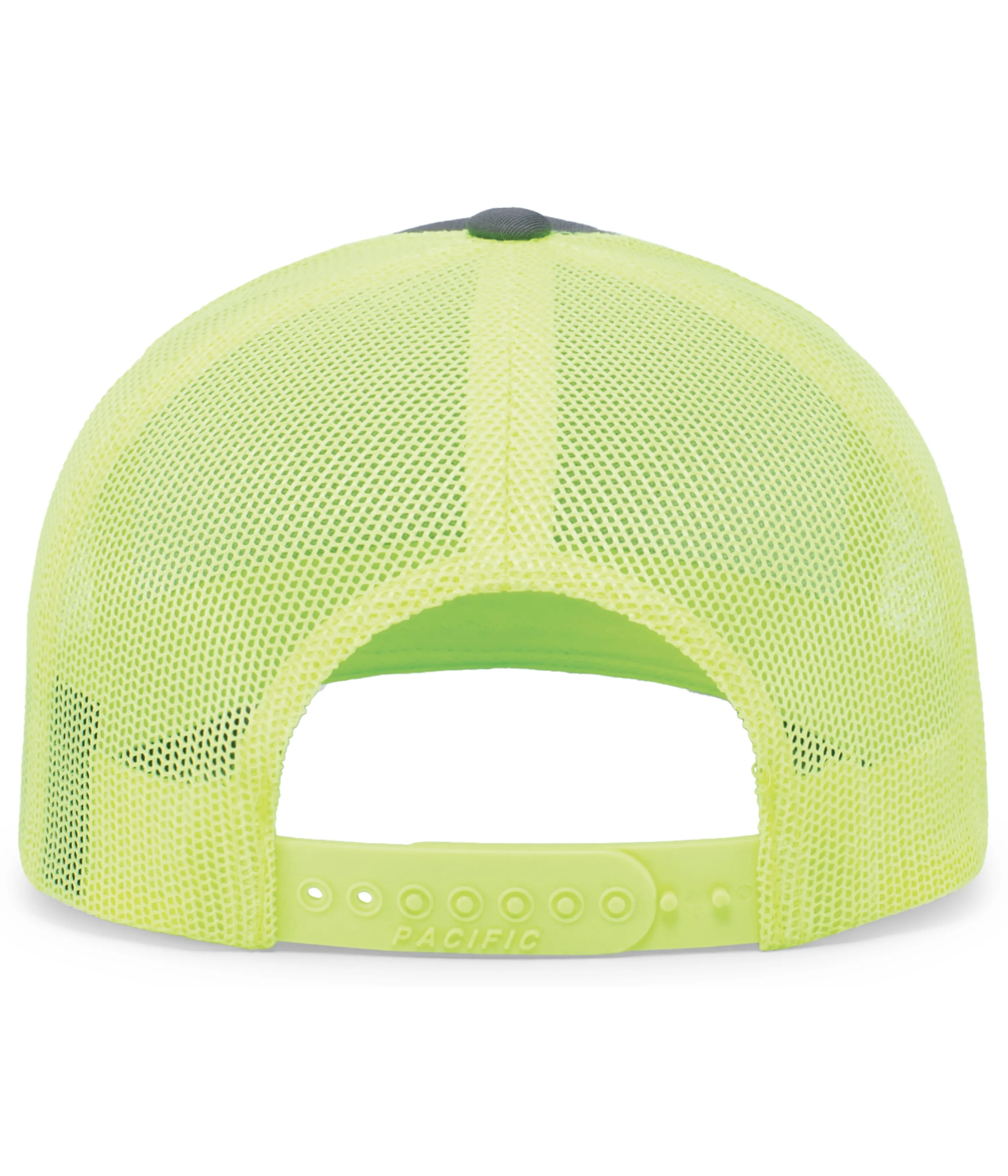 Pacific Headwear Trucker Snapback Cap - Graphite/Neon Yellow/Graphite