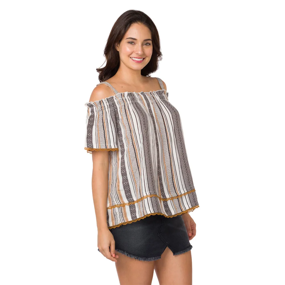 Patterned Streak Top