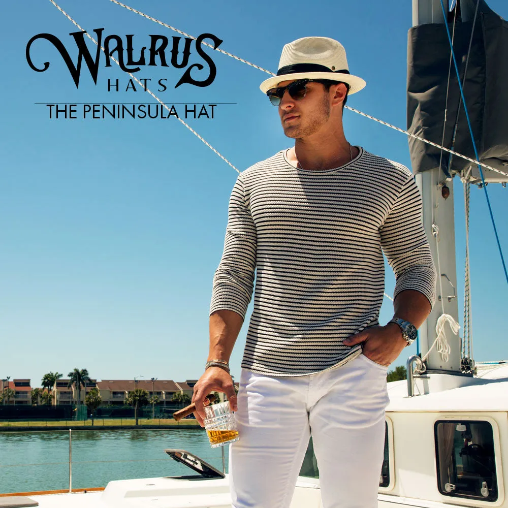 Peninsula - Walrus Hats Straw Fedora Hat w/ Band